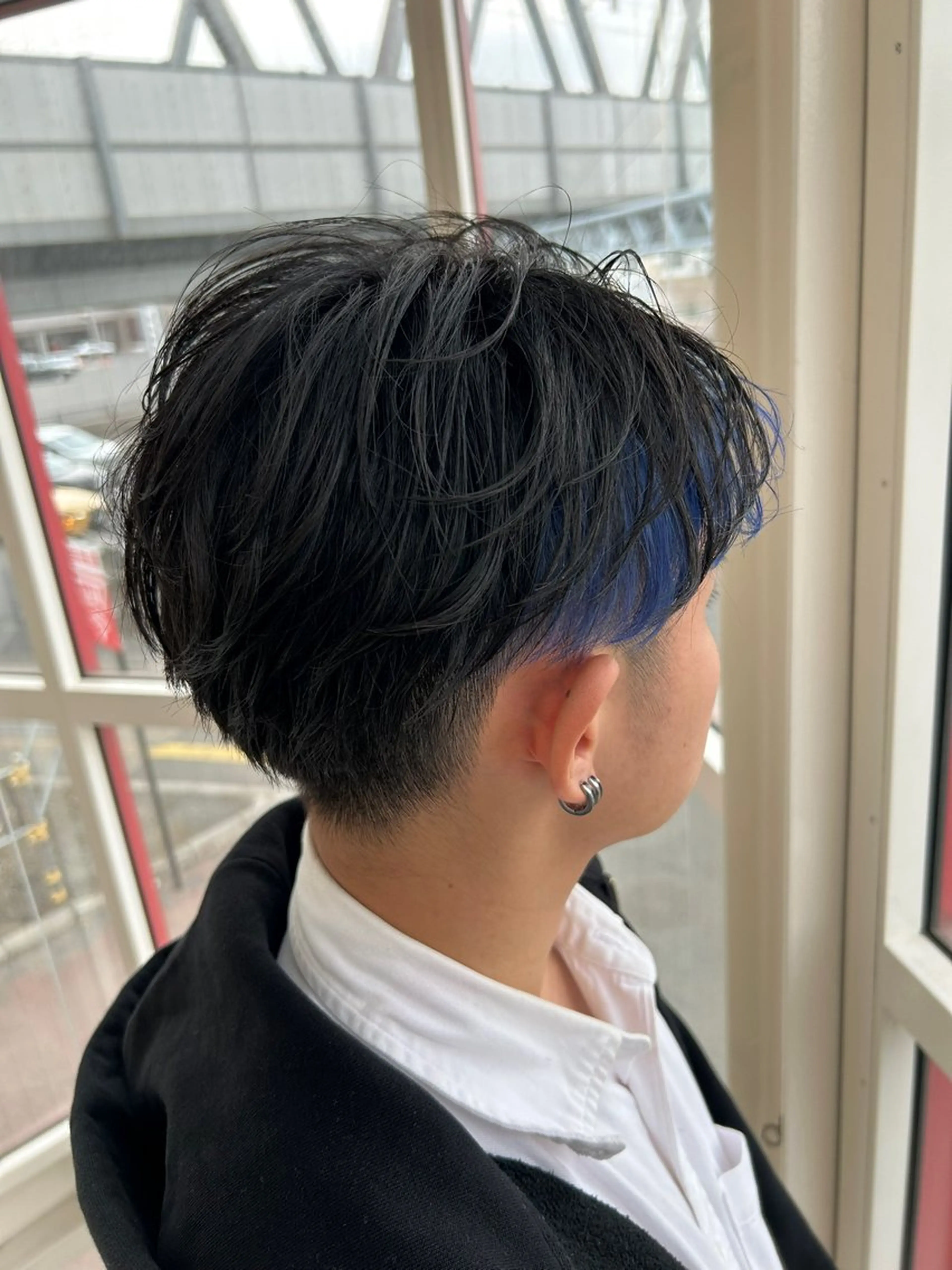 カラー メンズ ミストバング ブルーカラー  フェイスフレーミング yori所属・メンズパーマ/メンズ カット/たばたよしきのヘアスタイル