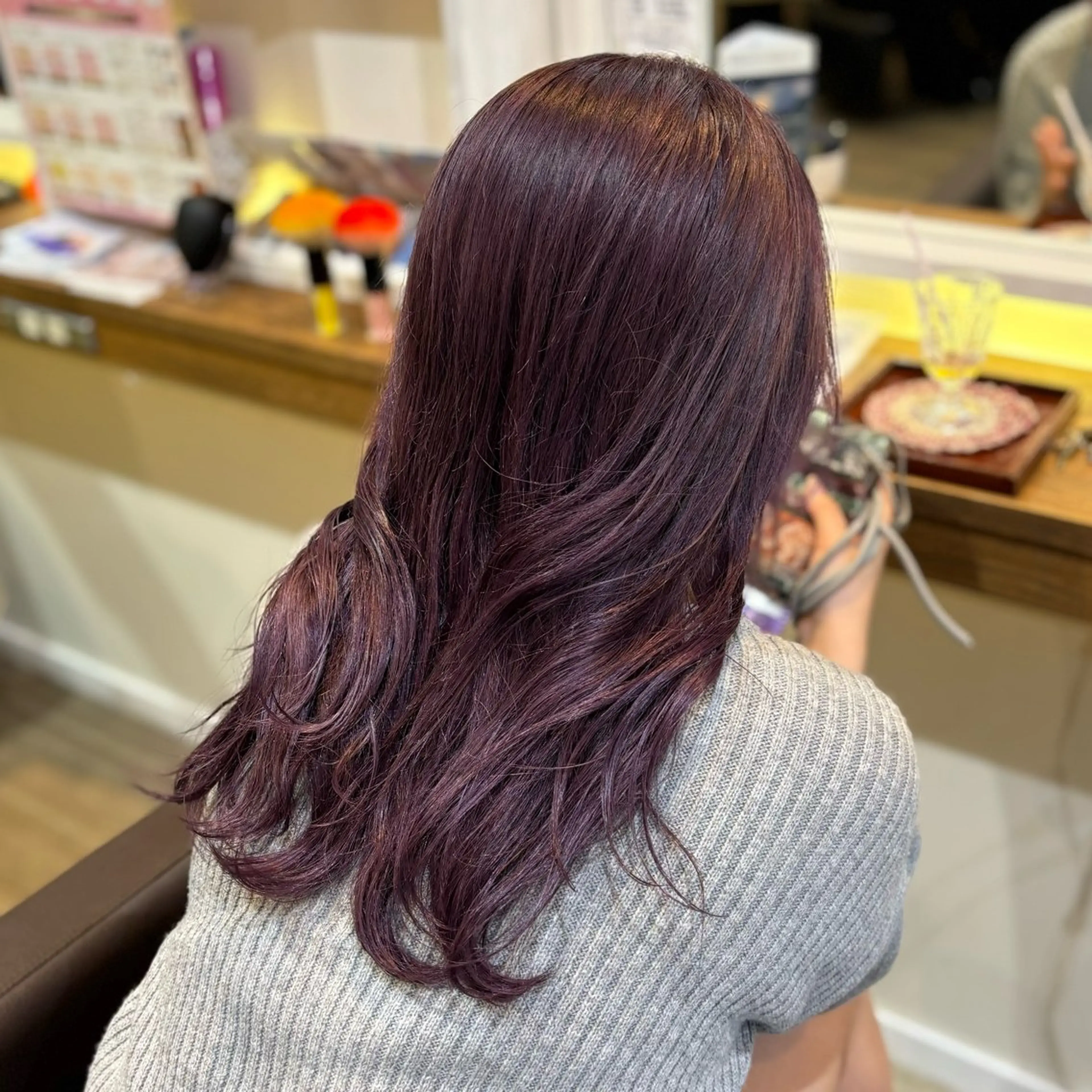 セミロング トリートメント カット ヘアカラー トリートメント 🎀ハイトーン/ 艶カラー/夕月🎀のヘアスタイル