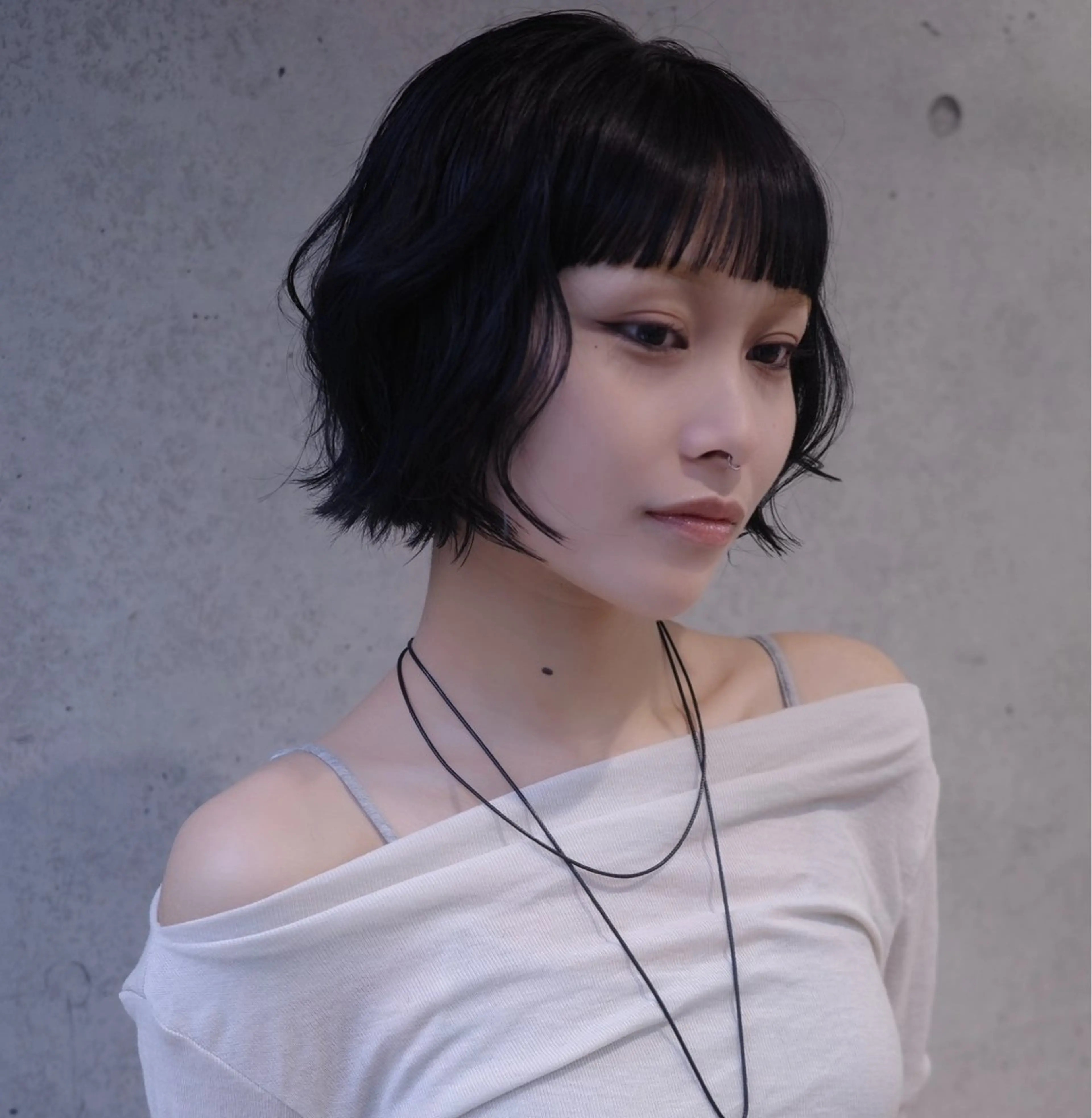 ショート 切りっぱなしボブ ボブ カット 田中 里奈のヘアスタイル
