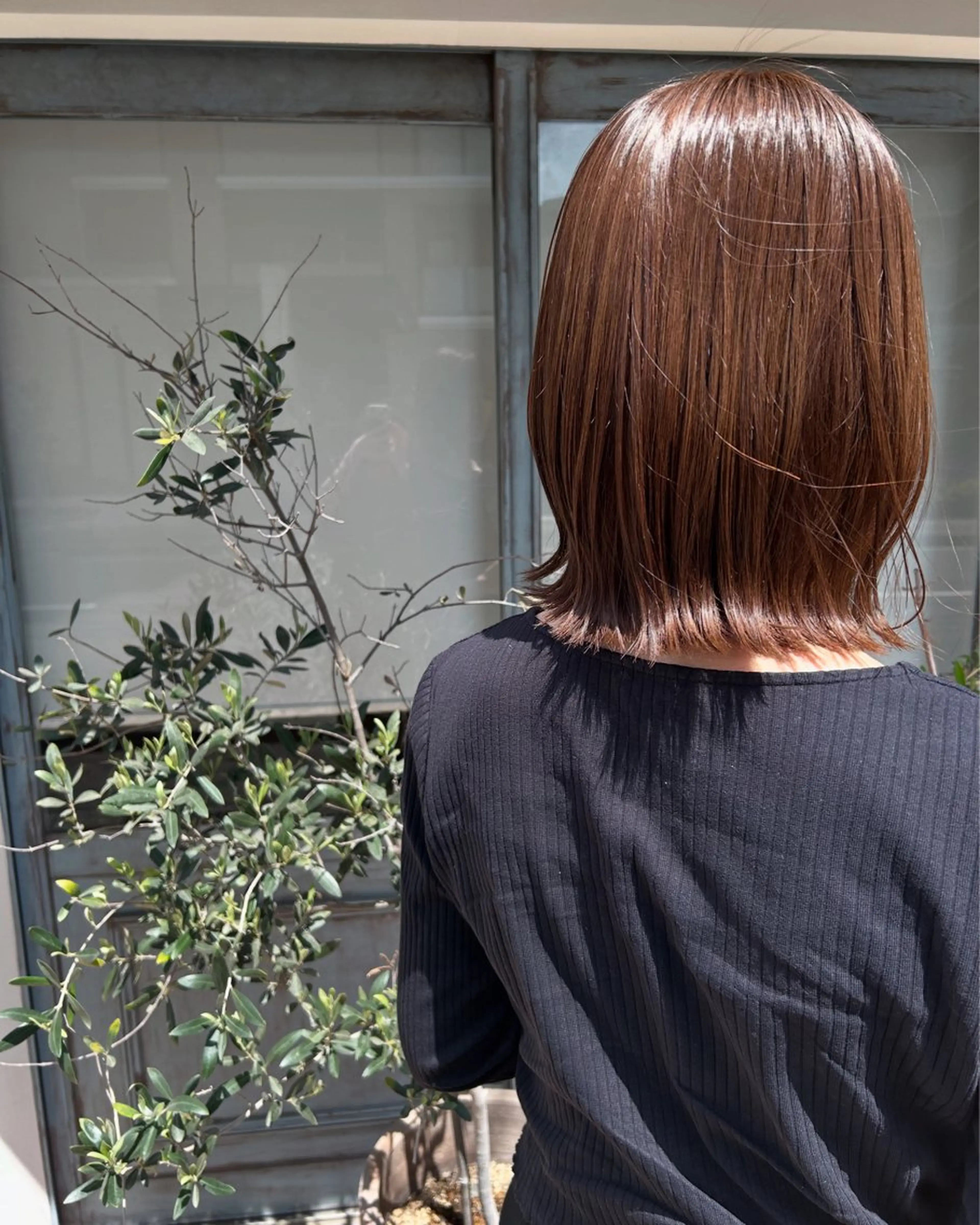 ミディアム トリートメント ヘアカラー トリートメント ボブ/暖色/透明 感カラー/Sachiのヘアスタイル