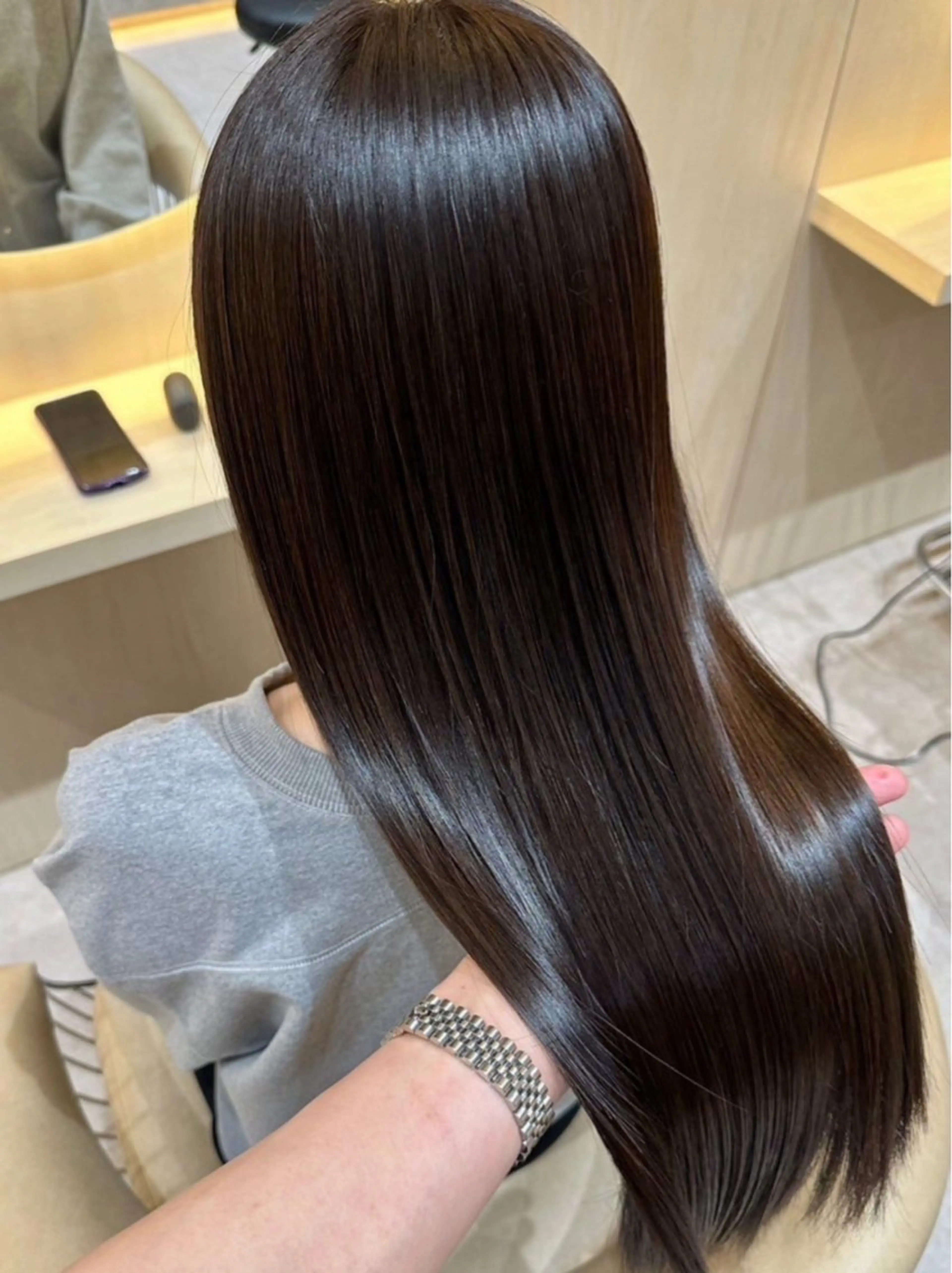 セミロング カット 縮毛矯正 🩵縮毛矯正・ボブ 岩原朋也🩵のヘアスタイル