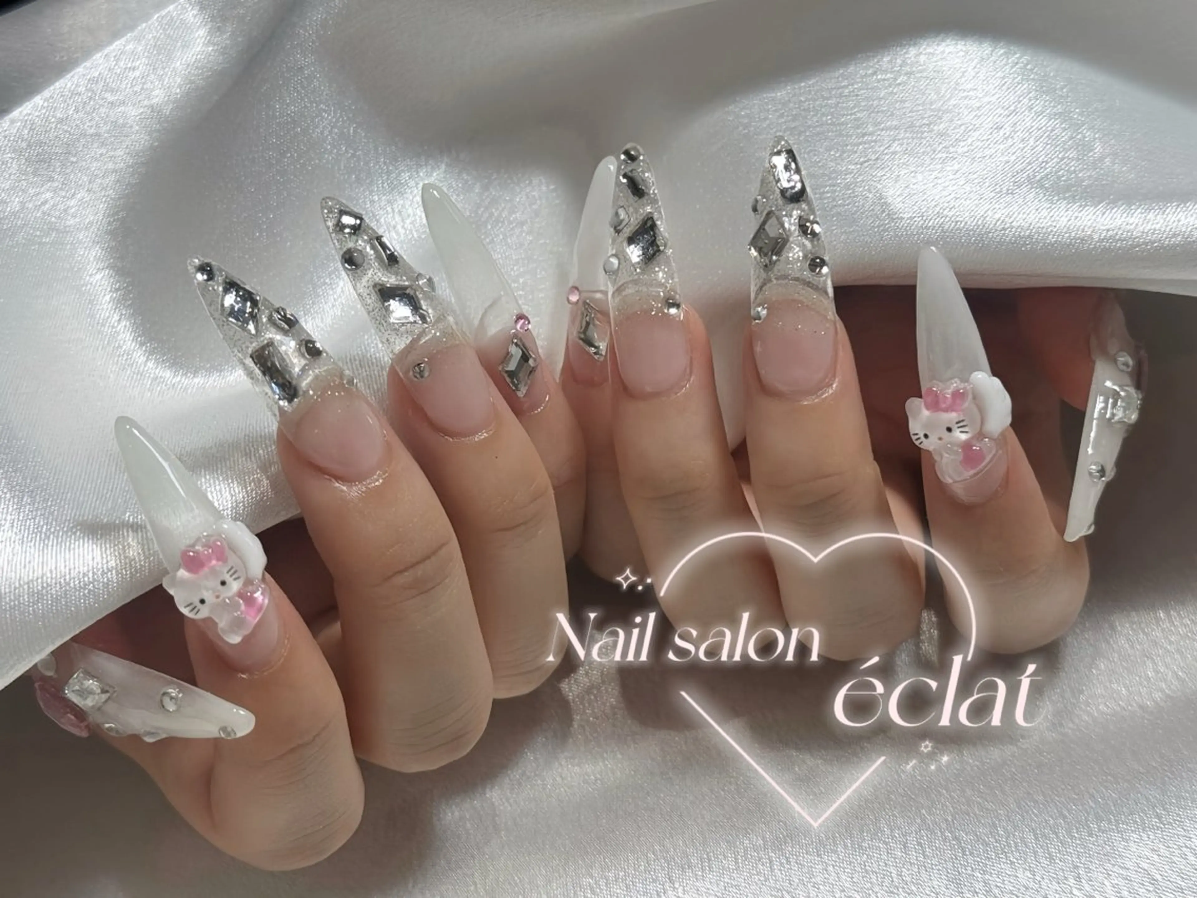 ネイル ロングネイル ハンドネイル éclat ⸝꙳.⋆ 栄｜矢場町のネイルデザイン