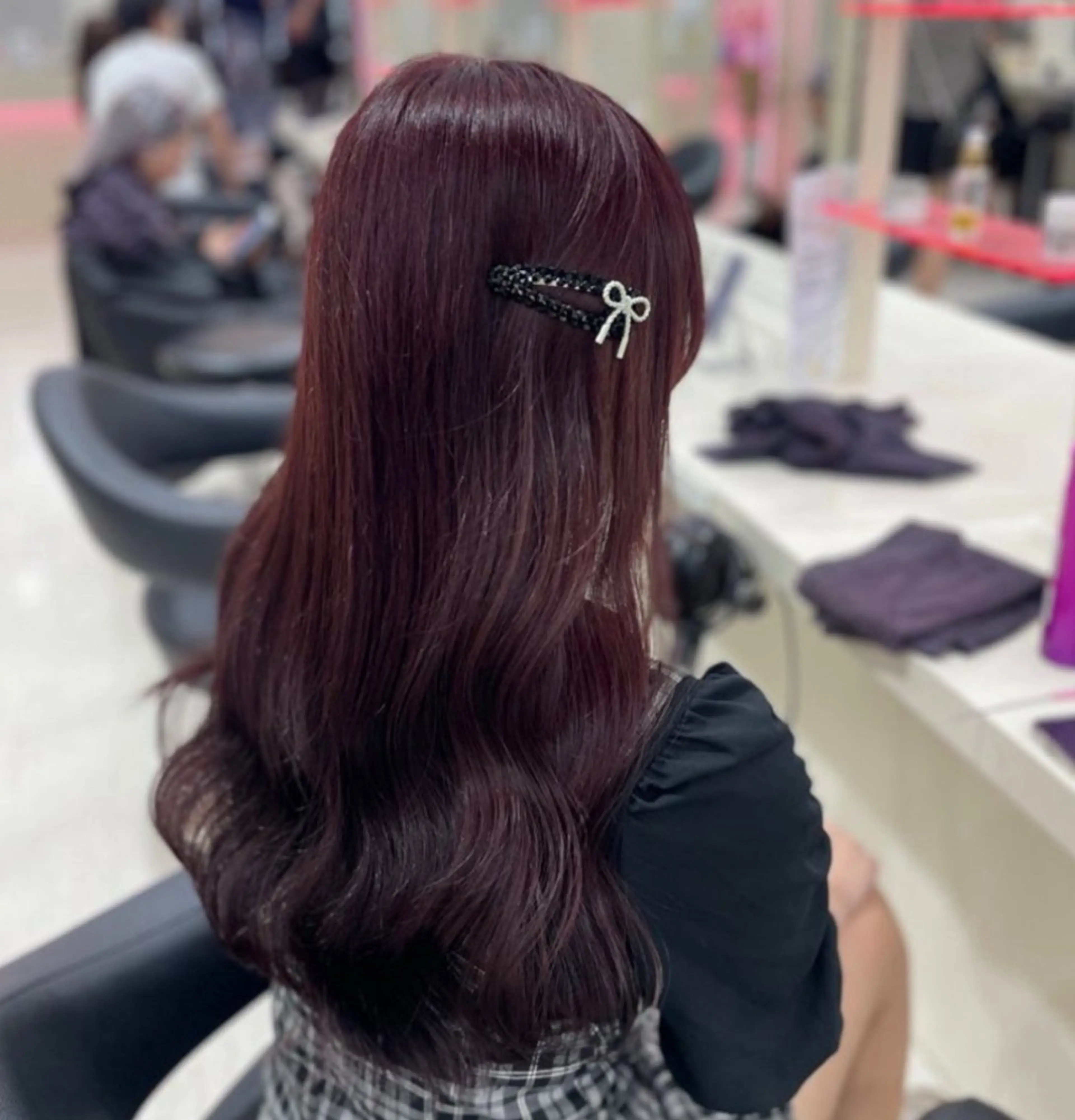 ロング ヘアカラー トリートメント ヘアセット 💗暖色カラー💗 ツヤ髪💗Mayaのヘアスタイル