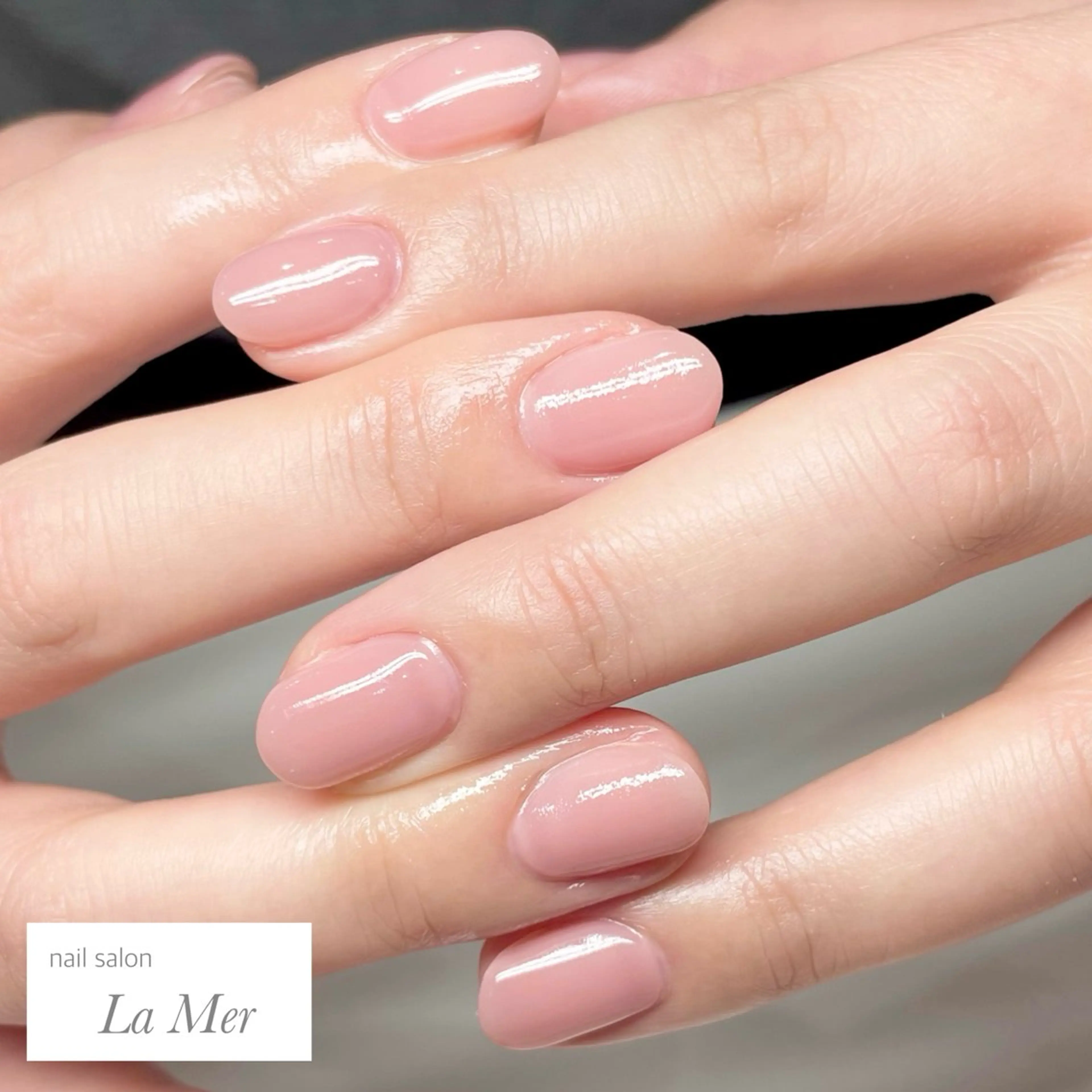 ネイル オフィスネイル ワンカラーネイル ピンク ショートネイル シンプルネイル nailsalon La Merのネイルデザイン