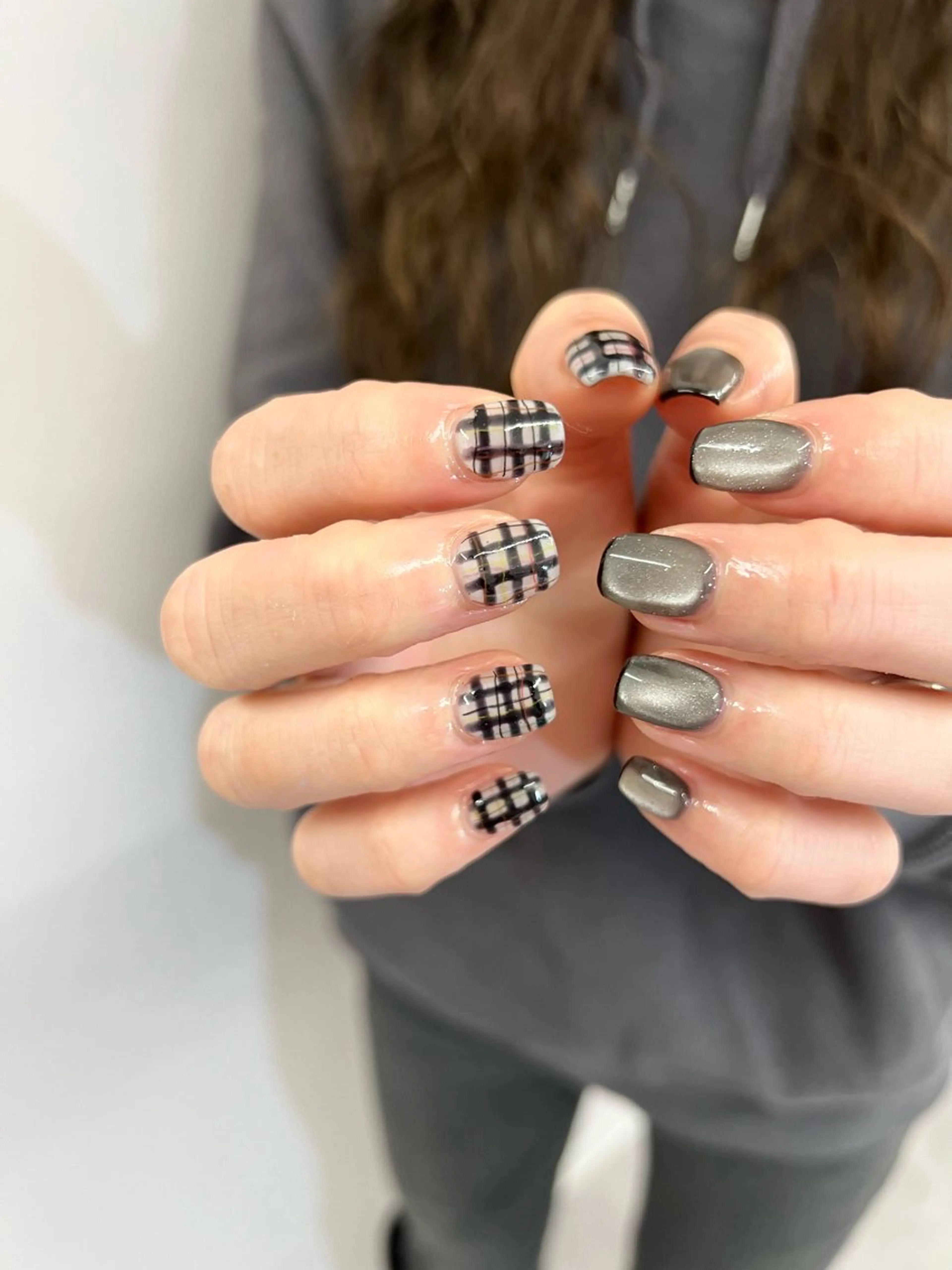 ネイル フレンチネイル ジェルネイル 韓国ネイル マグネットネイル ニュアンスネイル ハンドネイル ハンドケア Bana_ Nailのネイルデザイン