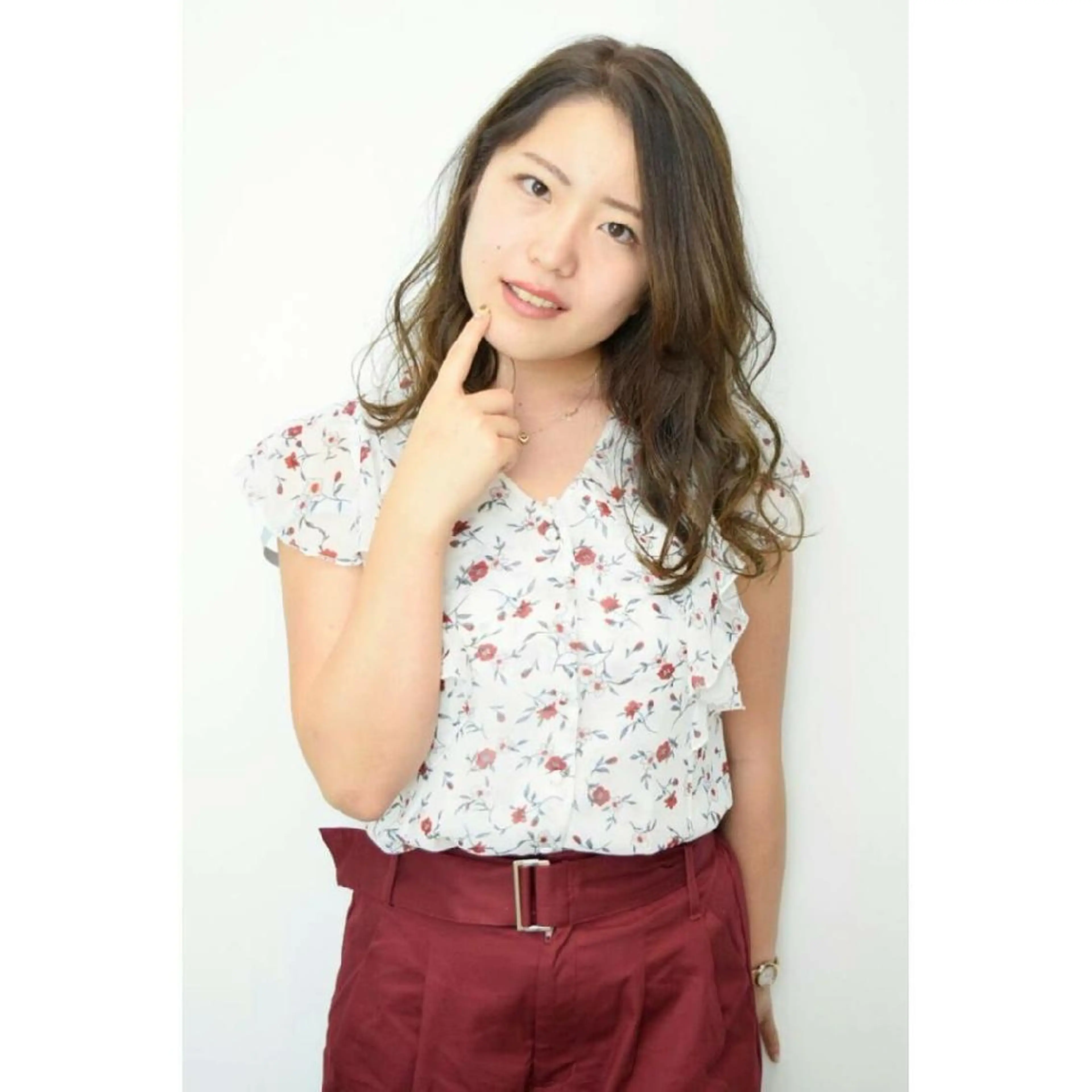 ロング パーマ カラー みなみ ゆうすけのヘアスタイル