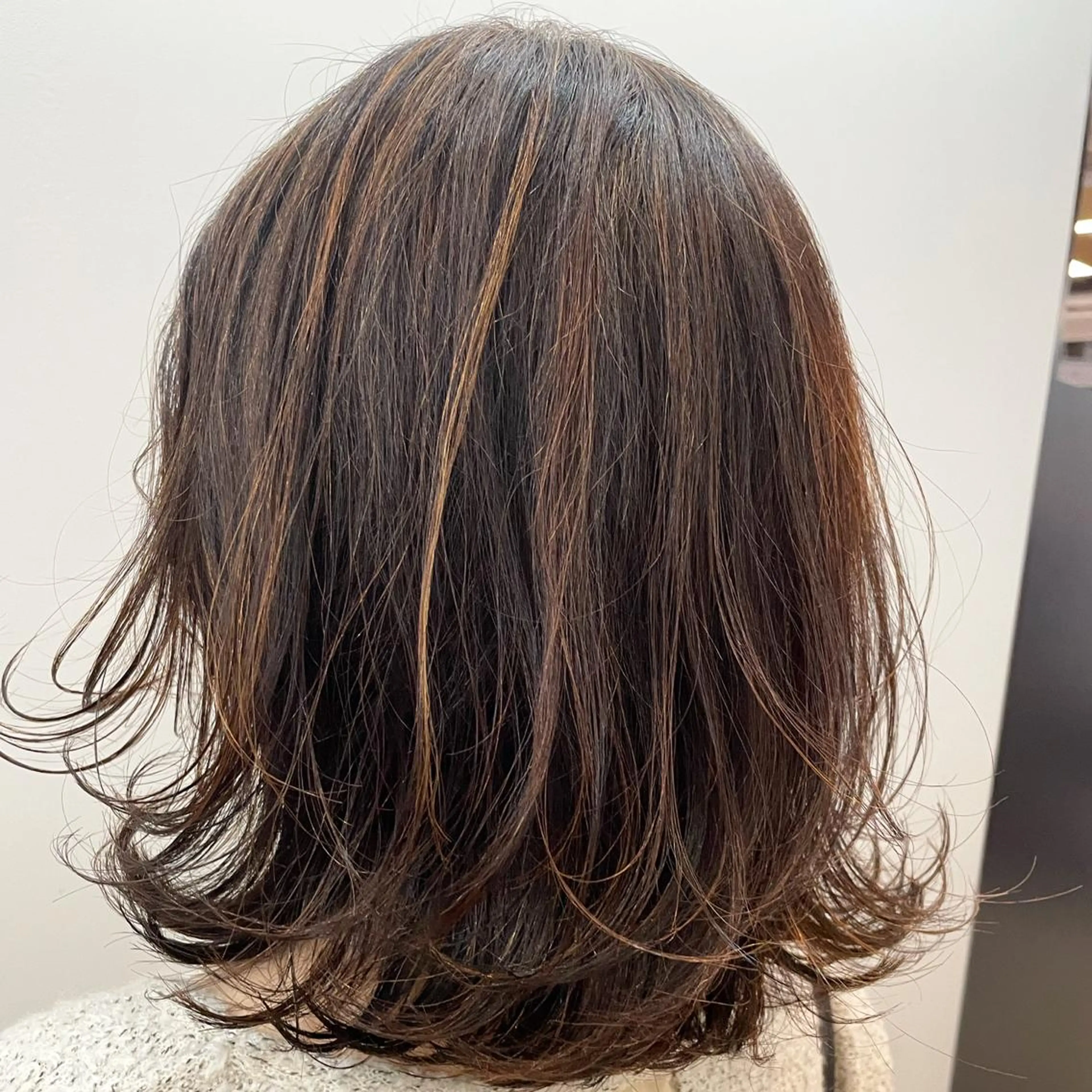 ミディアム カラー ショート/脱白髪染め ☆宇﨑悠実のヘアスタイル