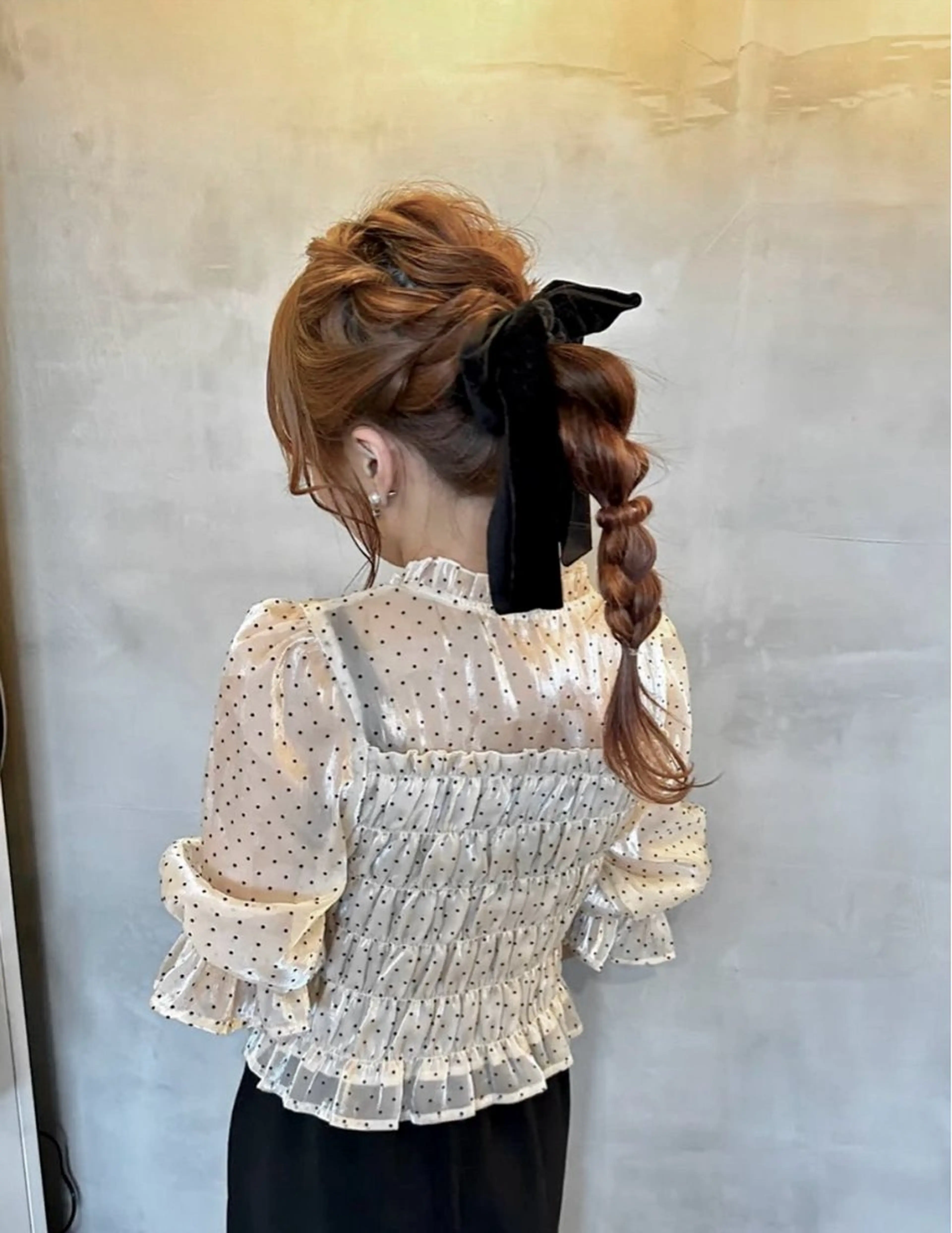 ヘアアレンジ 銀座レイヤーカット ×シースルー前髪のヘアスタイル