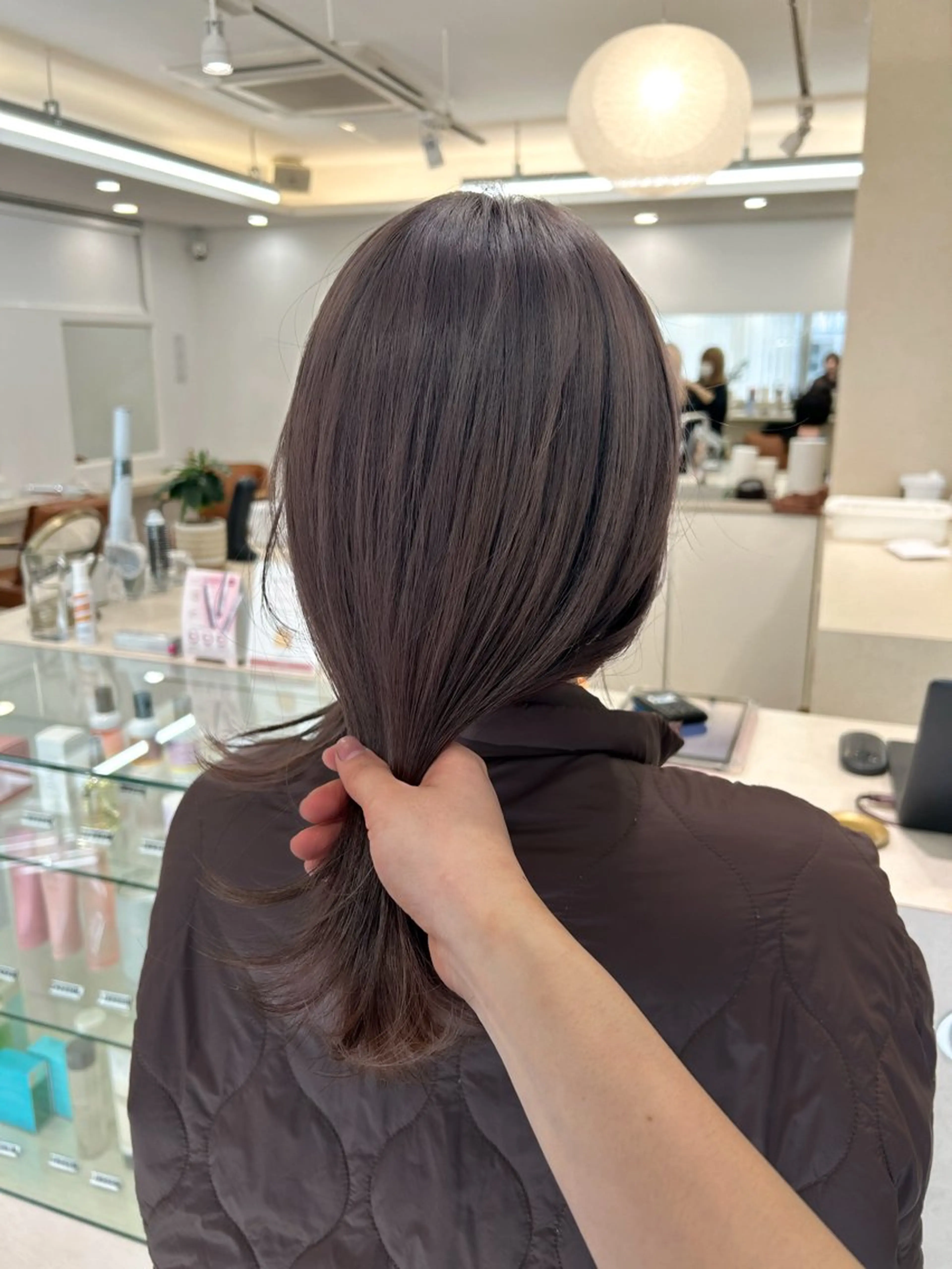 ミディアム カラー カット ヘアカラー トリートメント 透明感/ベージュ /kazui🐈のヘアスタイル