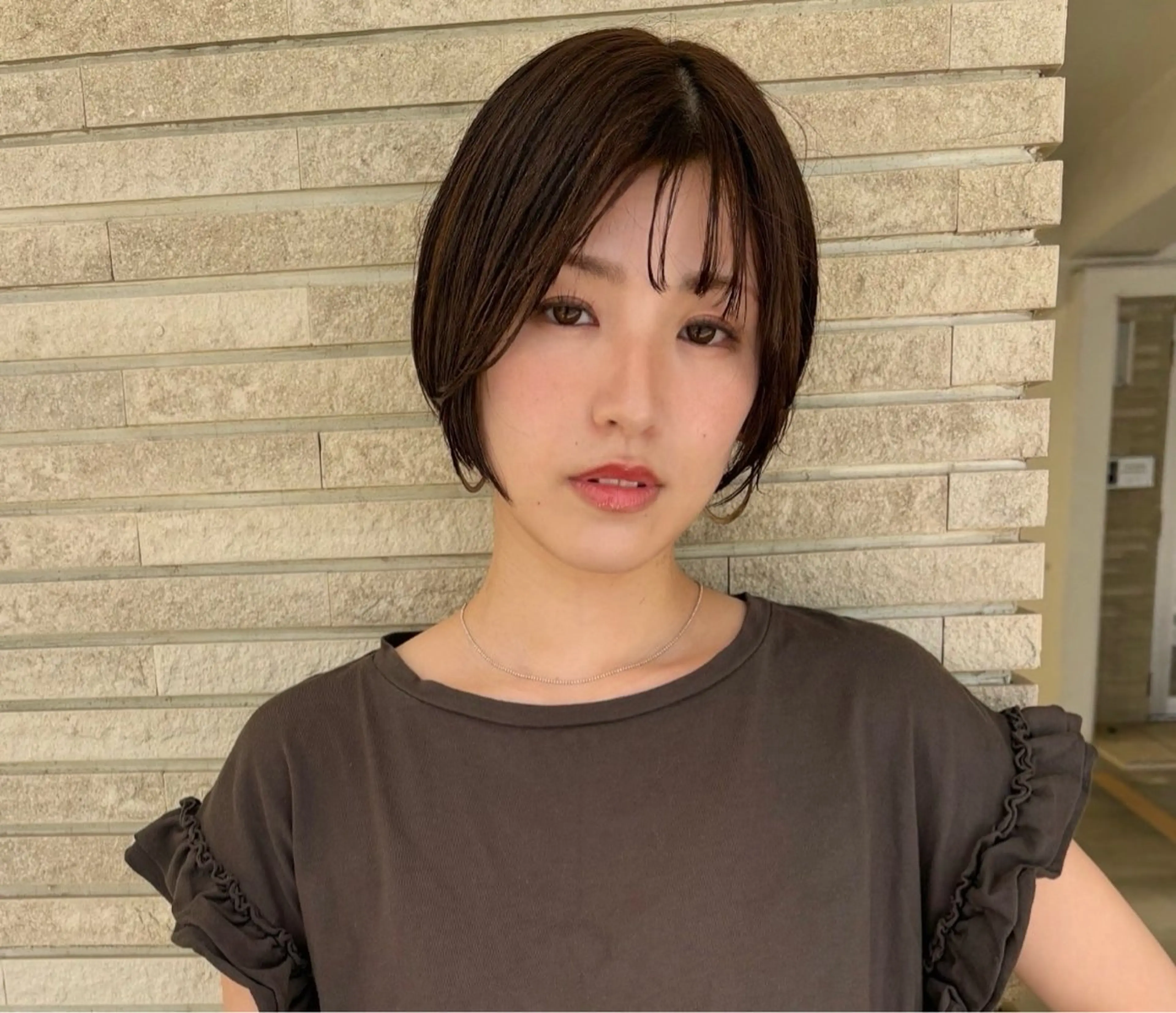 ショート カラー イルミナカラー カット ヘアカラー grand juteのヘアスタイル