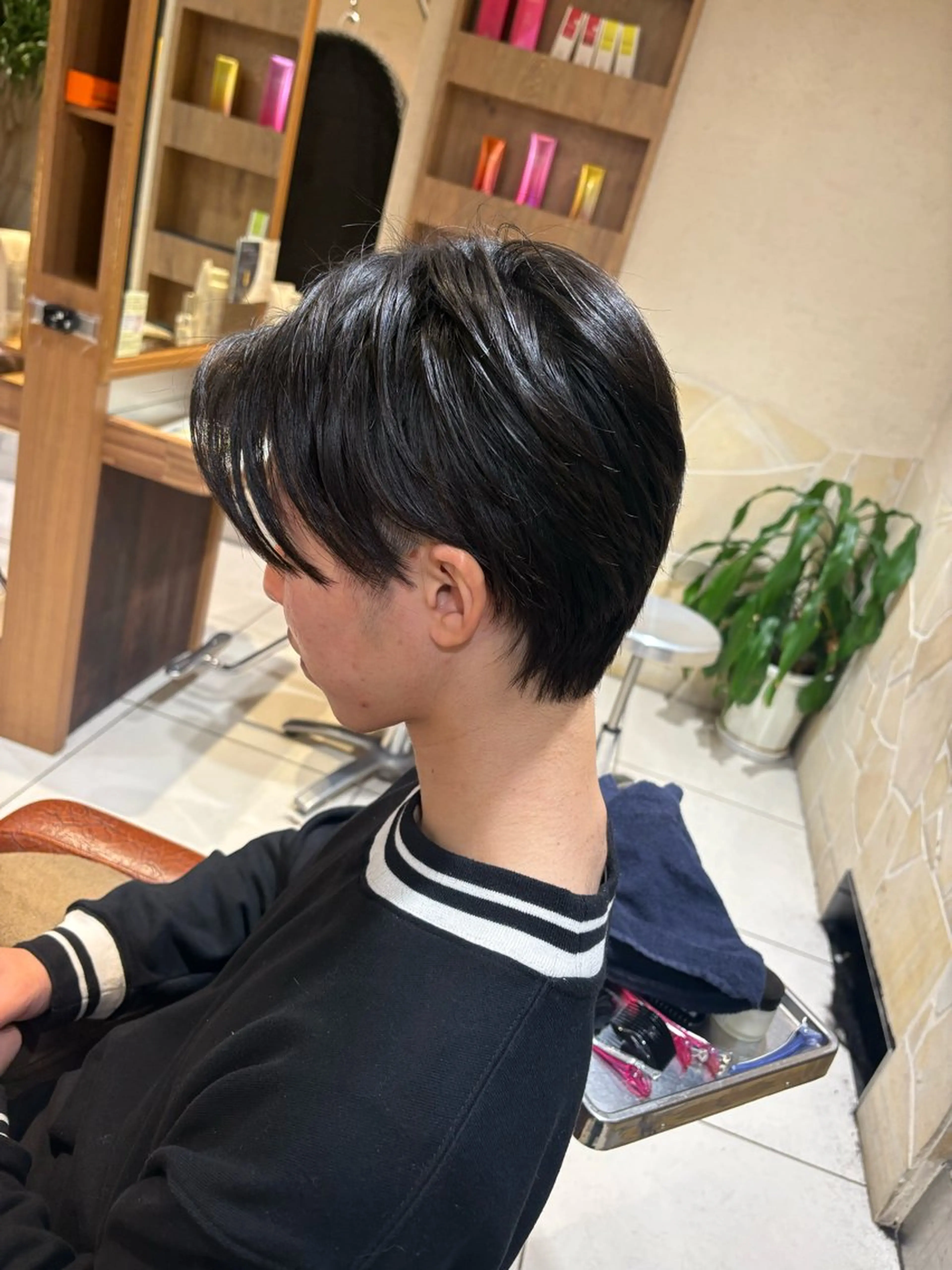 メンズ カット レイヤー/切りっぱな しボブ✨️みずか💜のヘアスタイル