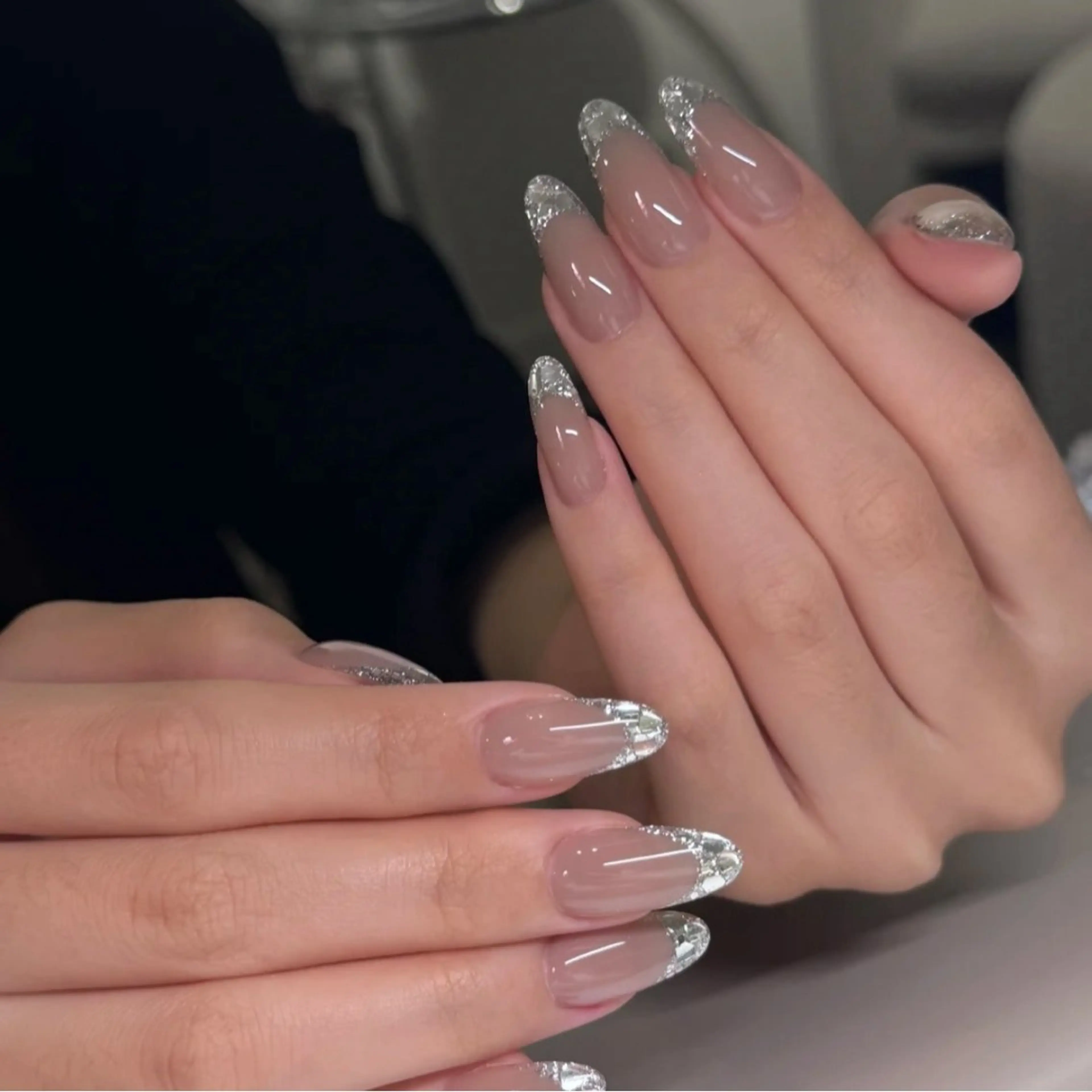 大人気🌙ガラスフレンチ・カラーベースありの写真