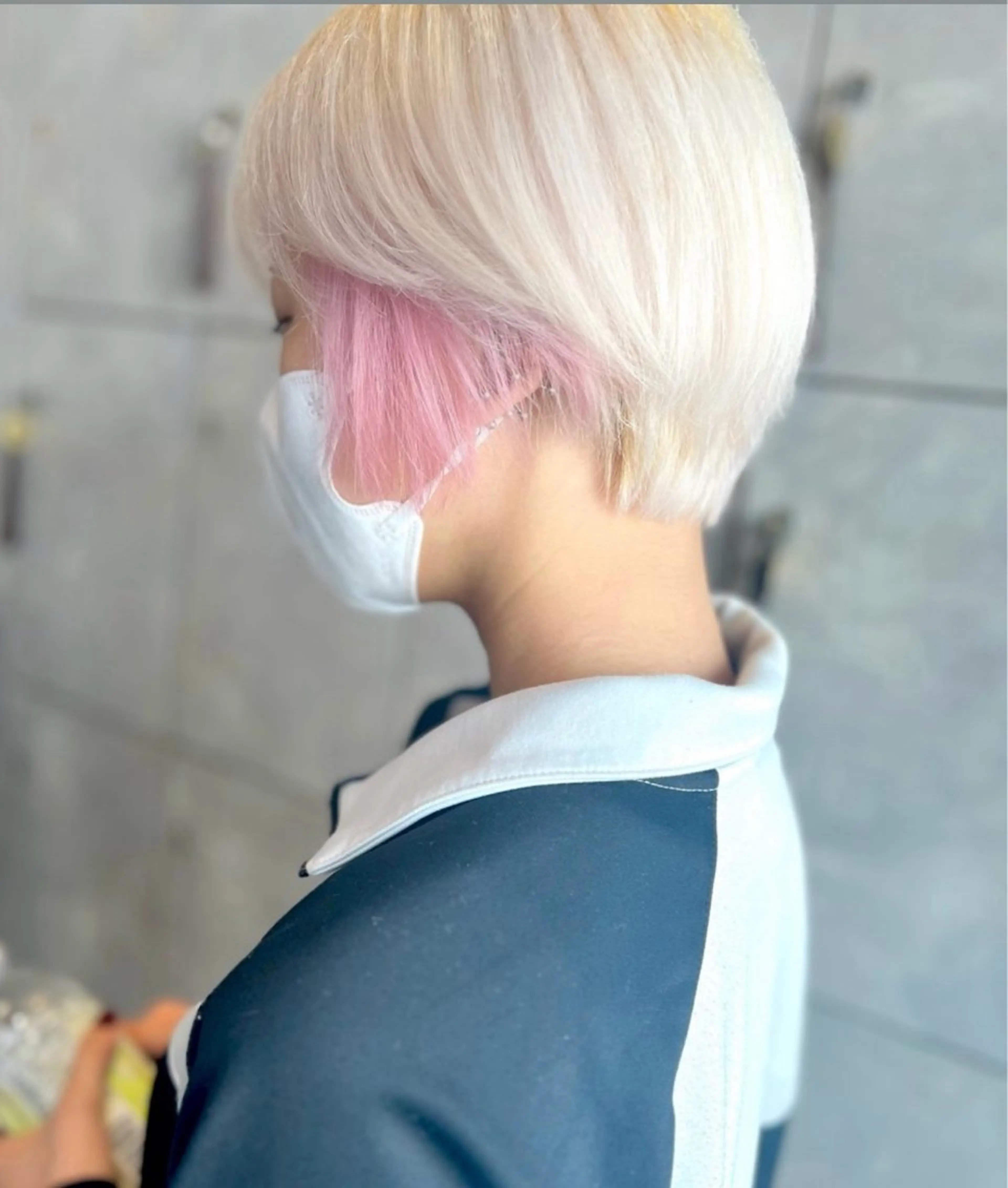 ショート カラー ヘアカラー トリートメント ヘアセット 🎀ハイトーン・艶 カラー HANA🎀のヘアスタイル