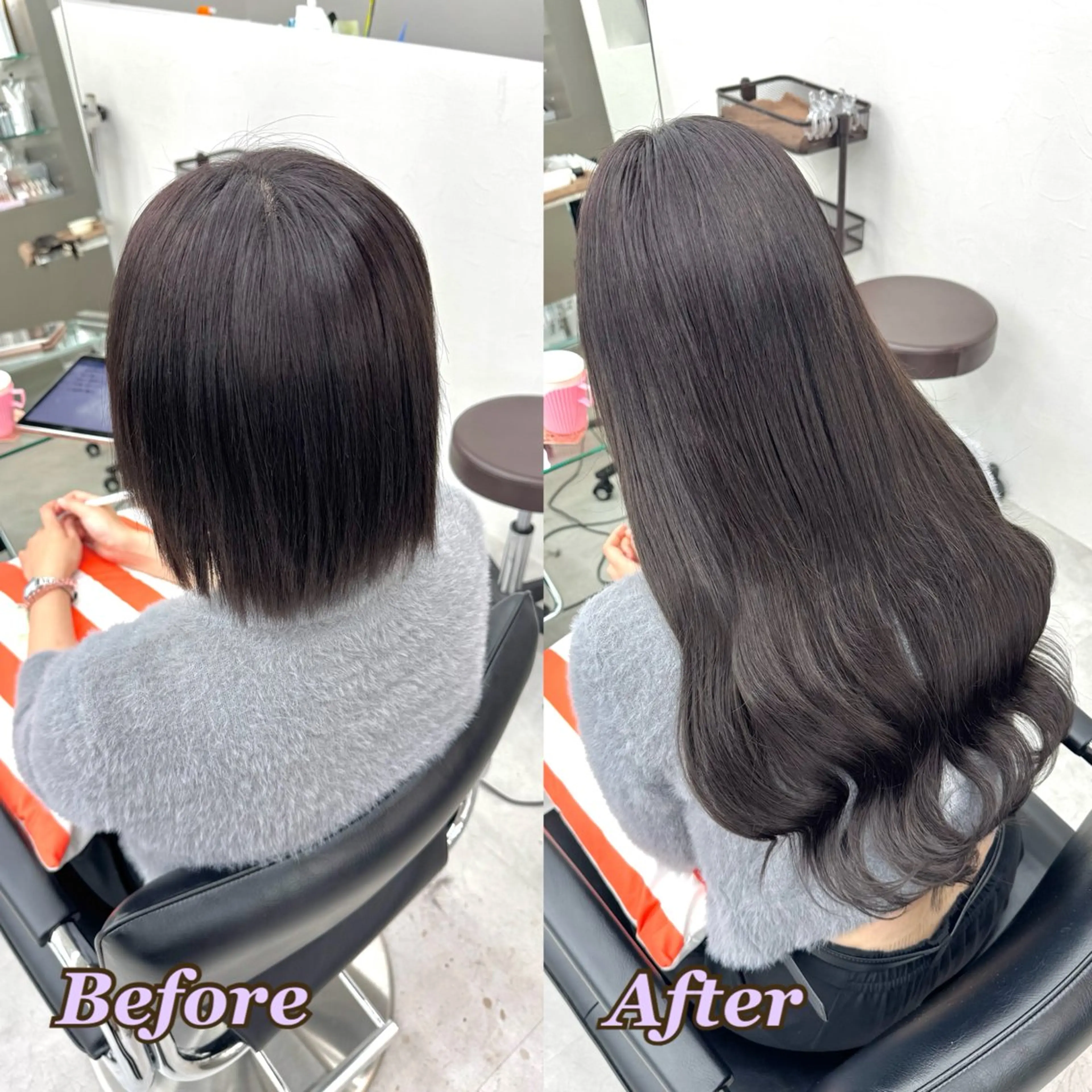 エクステ ヘアメ🎀推しカラー 🥣横浜/しほ🧸のヘアスタイル