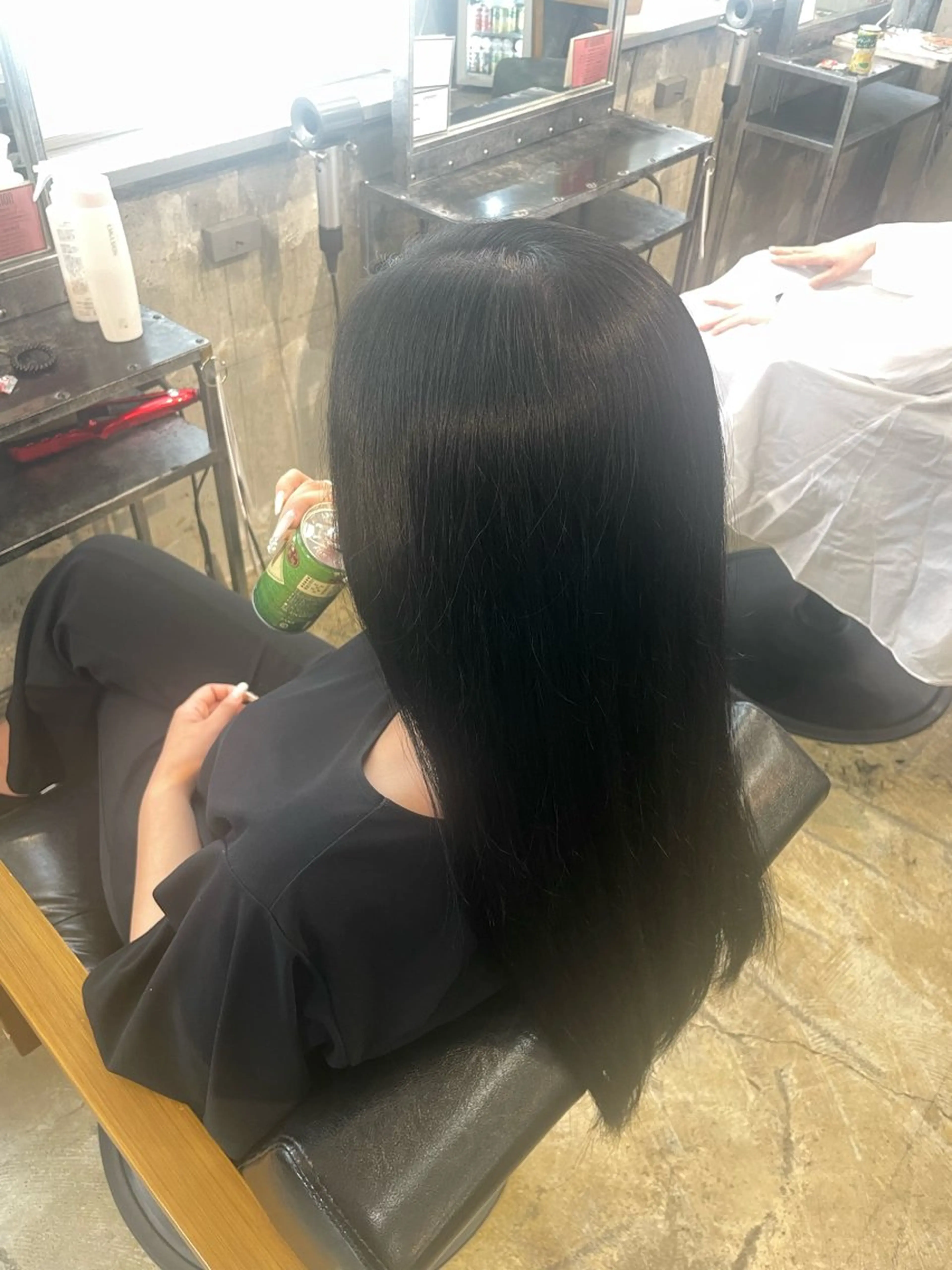 ロング カラー 黒髪 ブルーカラー ブルーブラック ヘアカラー ニュアンスカラー/ 🫧レミ(坊主)のヘアスタイル