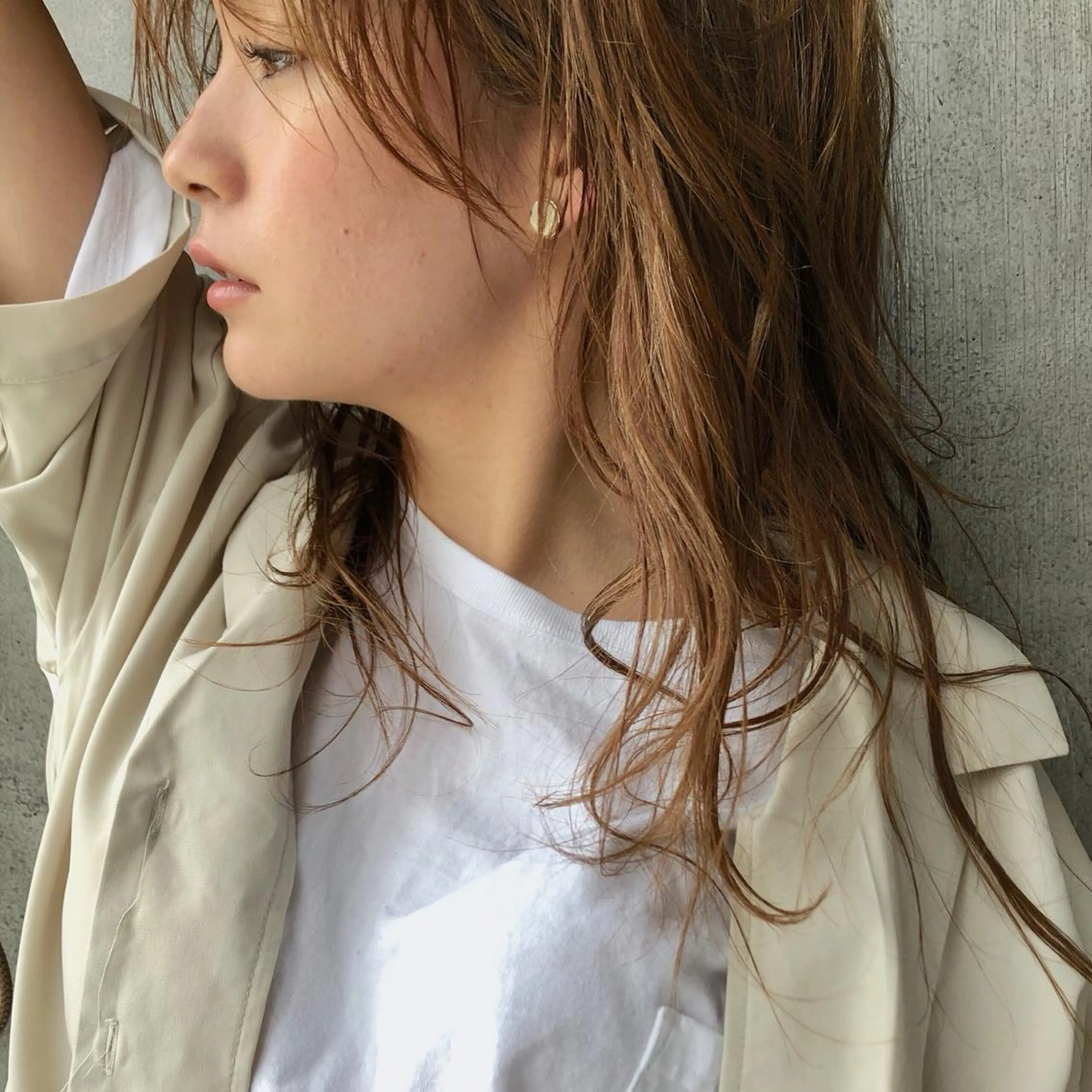 セミロング カラー パーマ 【ダメージレス施術】 【透明感】北村 拓也のヘアスタイル