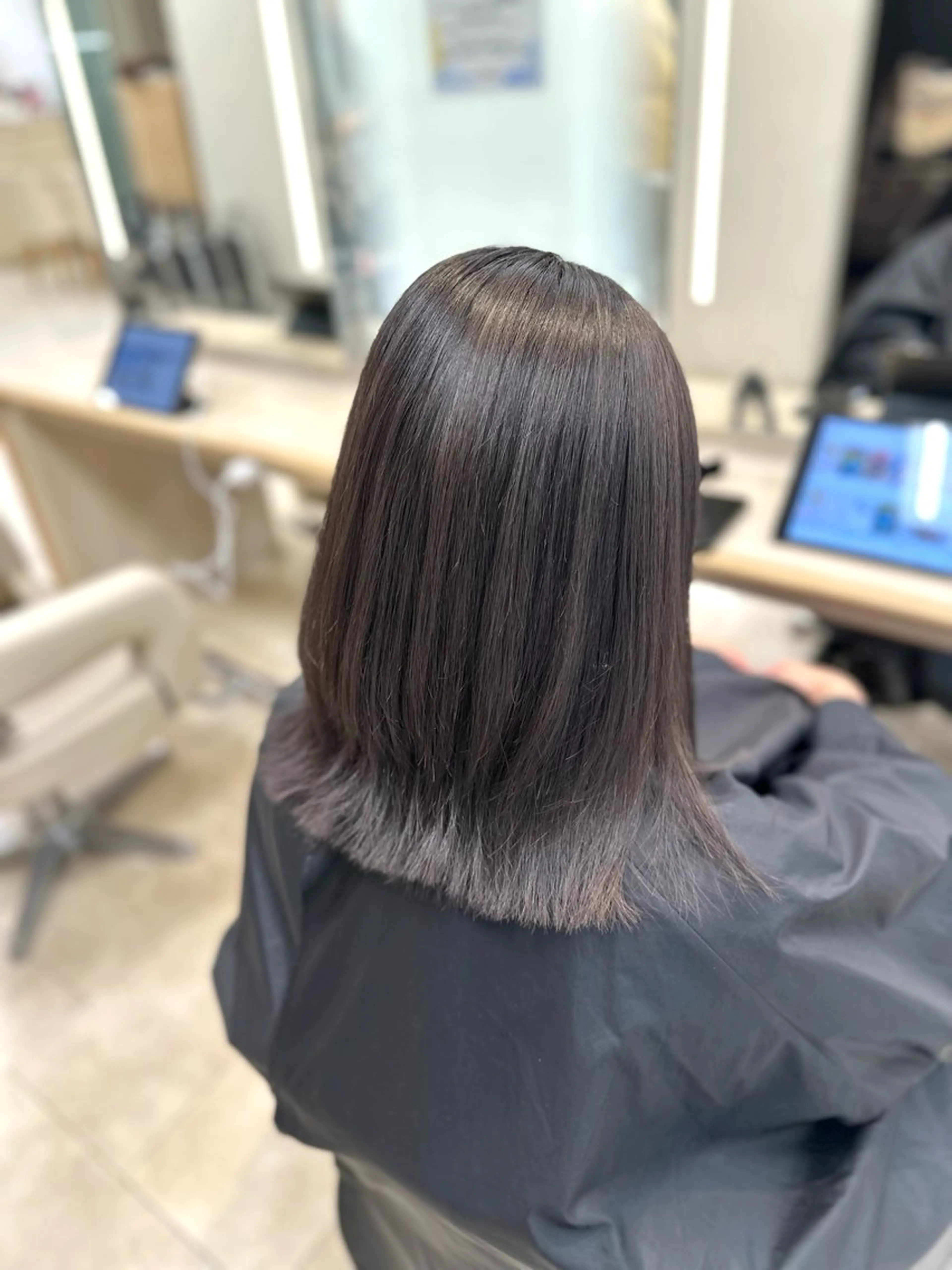 ミディアム カラー お悩み改善 黄金比みくのヘアスタイル