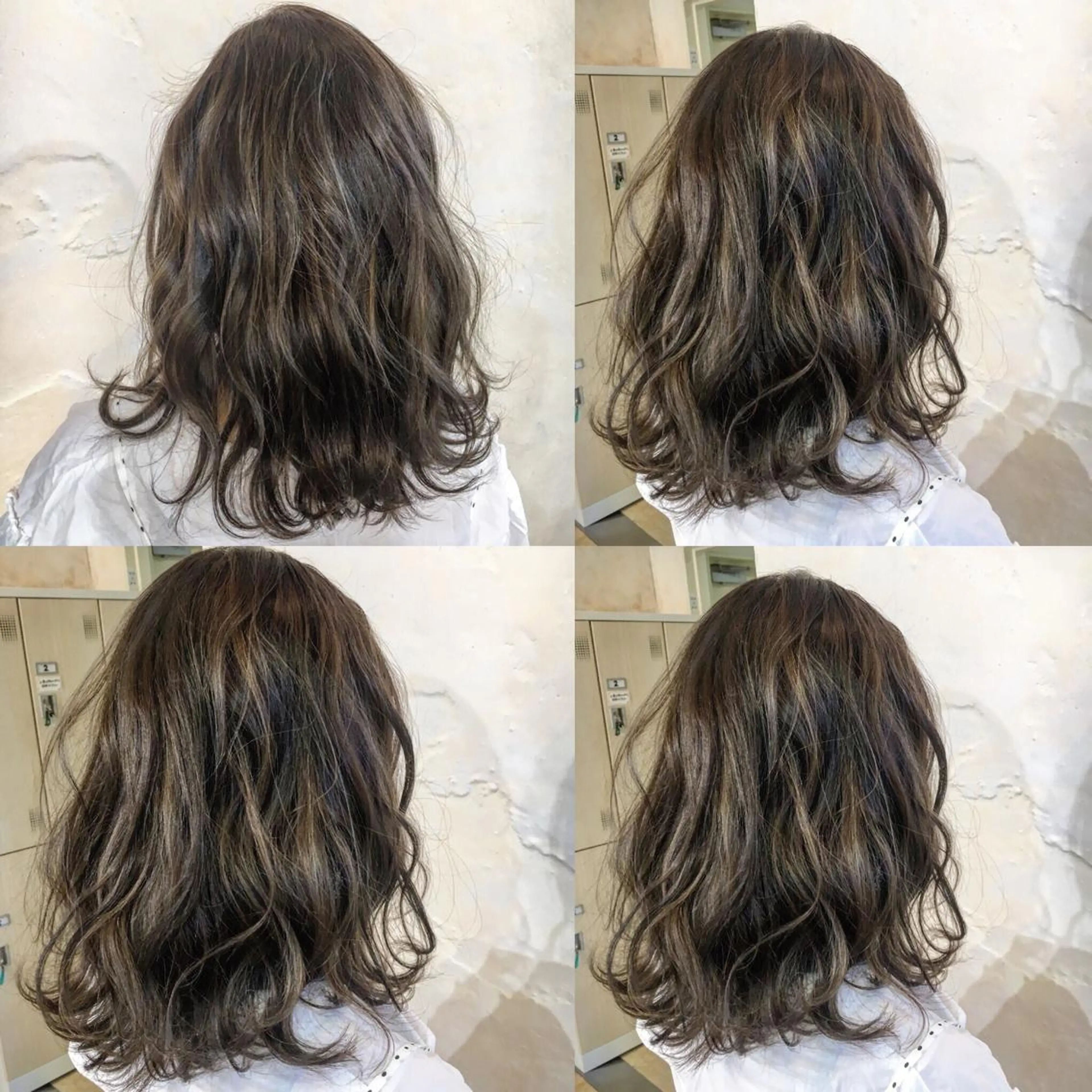 ロング 3Dハイライト 外国人風カラー ハイライト 角床直哉 カラーカットNO 1のヘアスタイル