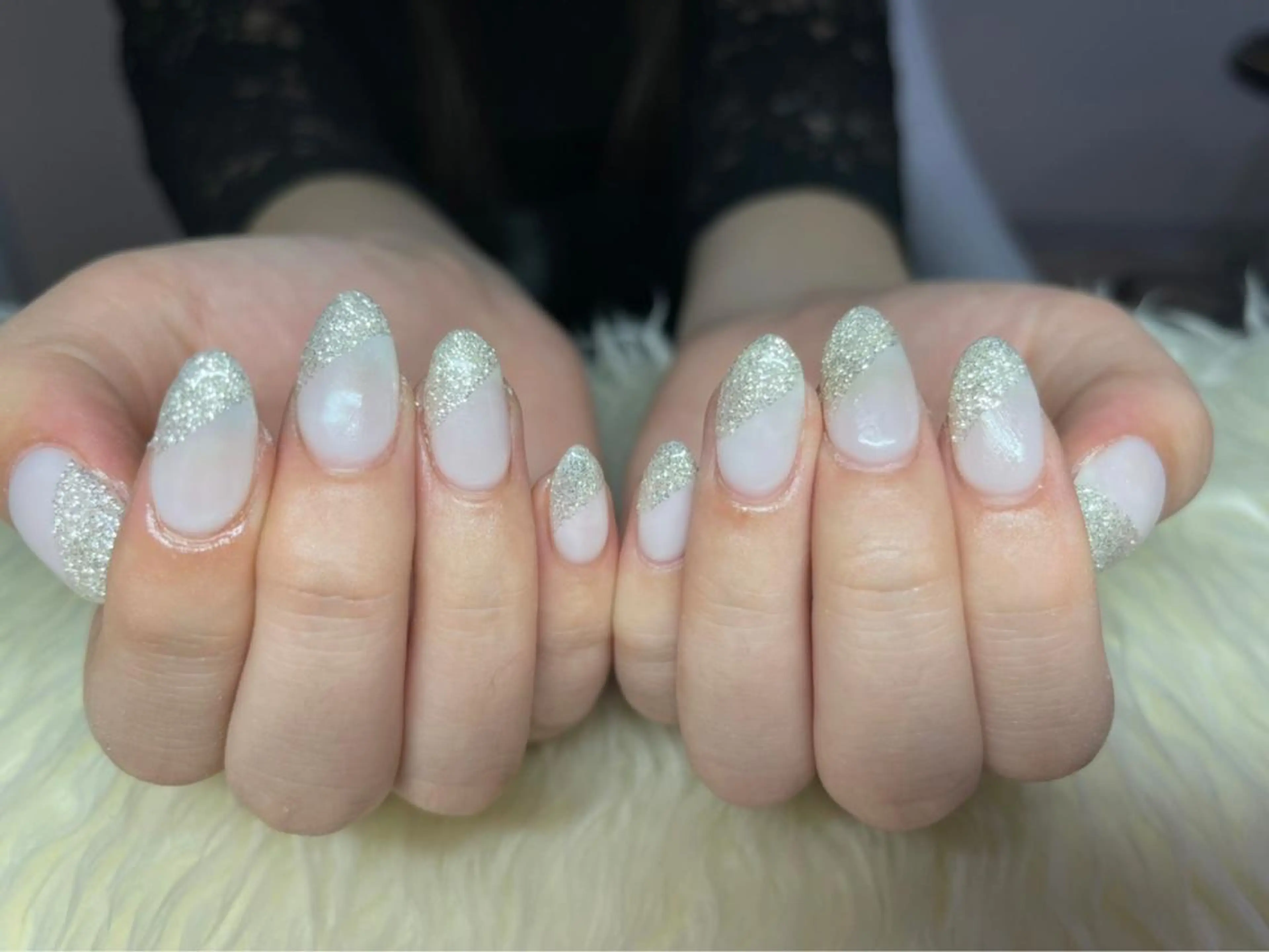 ネイル 長さ出し ジェルネイル 韓国ネイル ラメ(グリッター) ラメグラデーション ハンドネイル Nail&eye Belire 新宿のネイルデザイン
