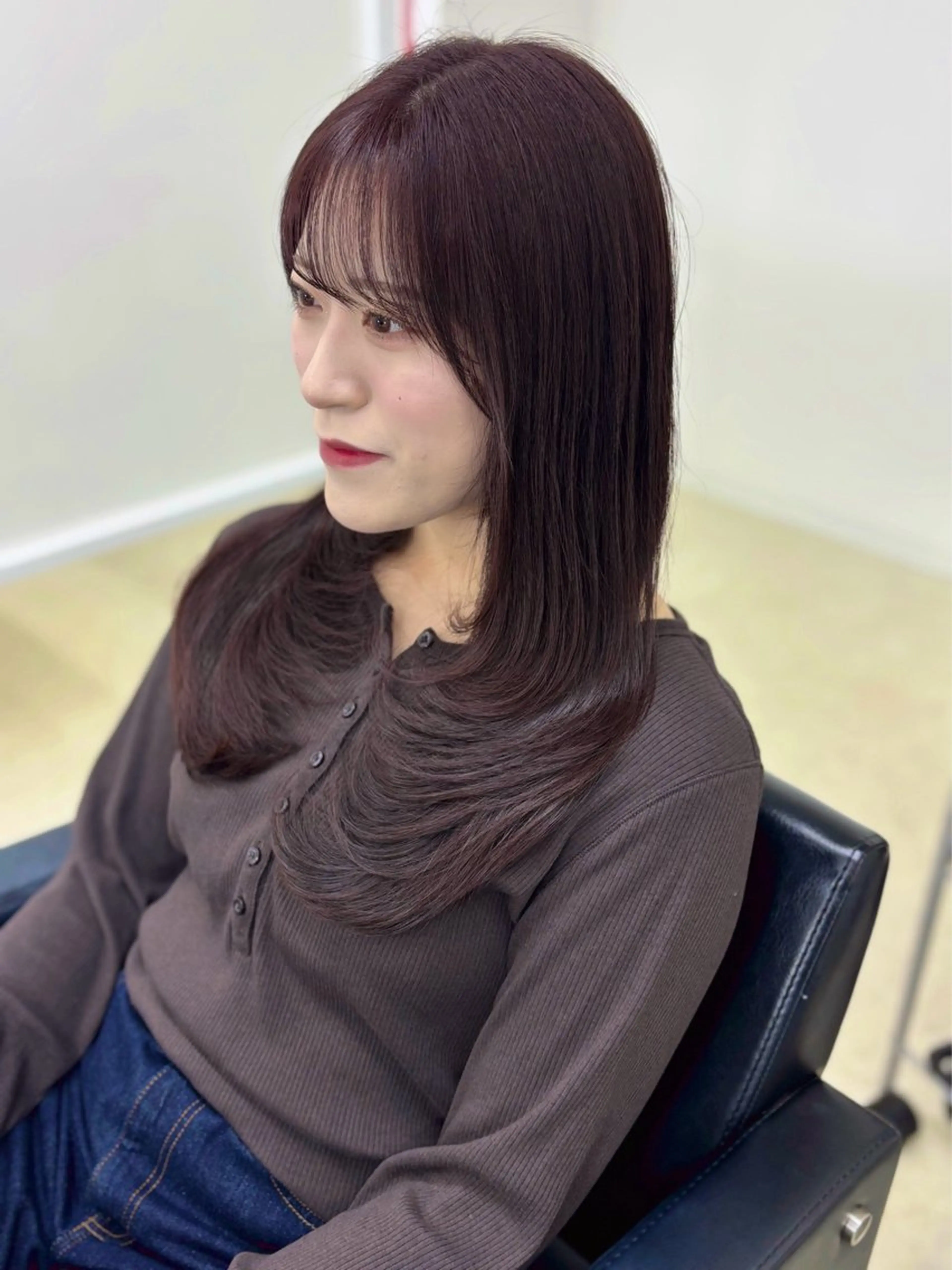 セミロング カラー カット ヘアカラー トリートメント 冨木 雄斗のヘアスタイル