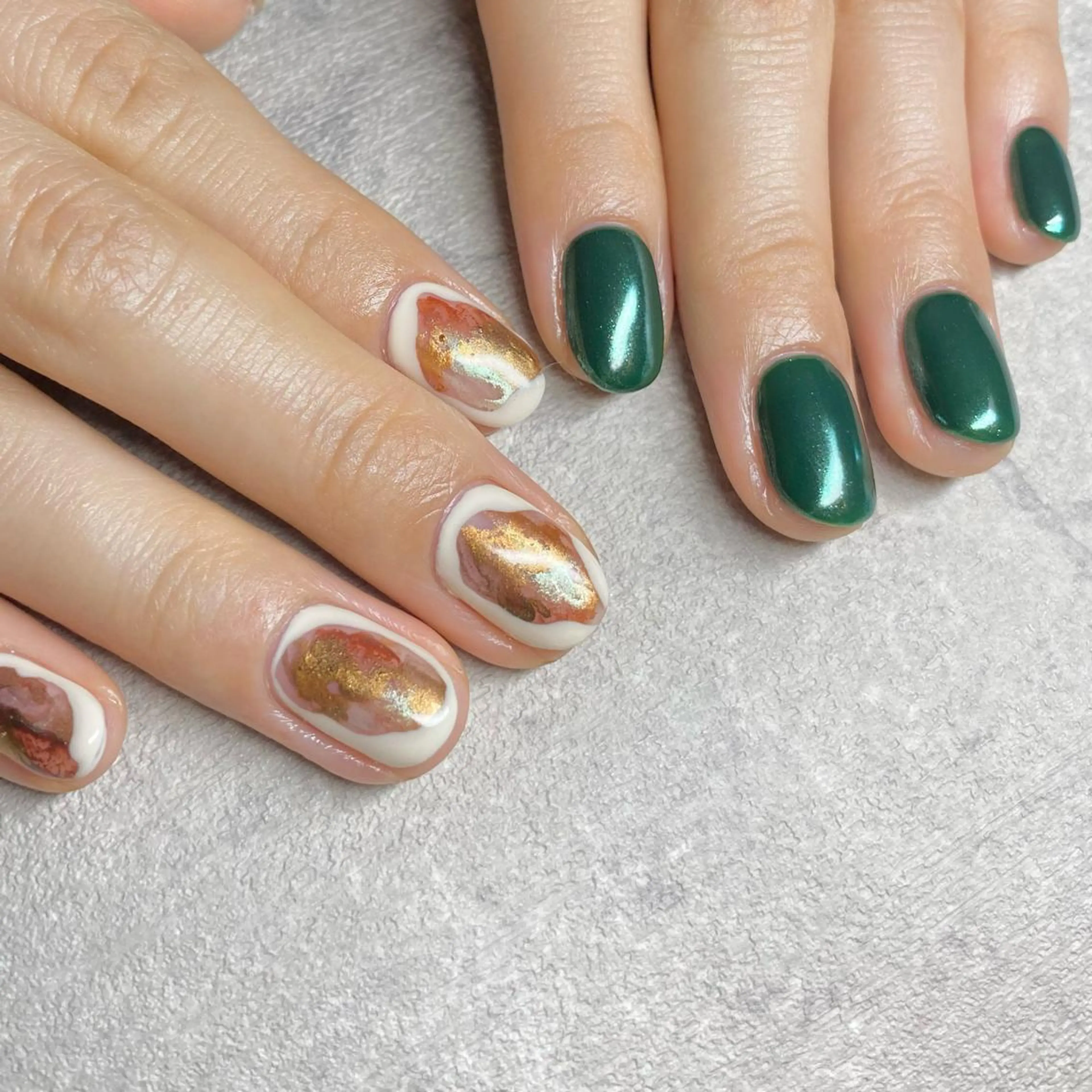 ネイル アートネイル ニュアンスネイル 冬ネイル ハンドネイル 山田 貴子のネイルデザイン