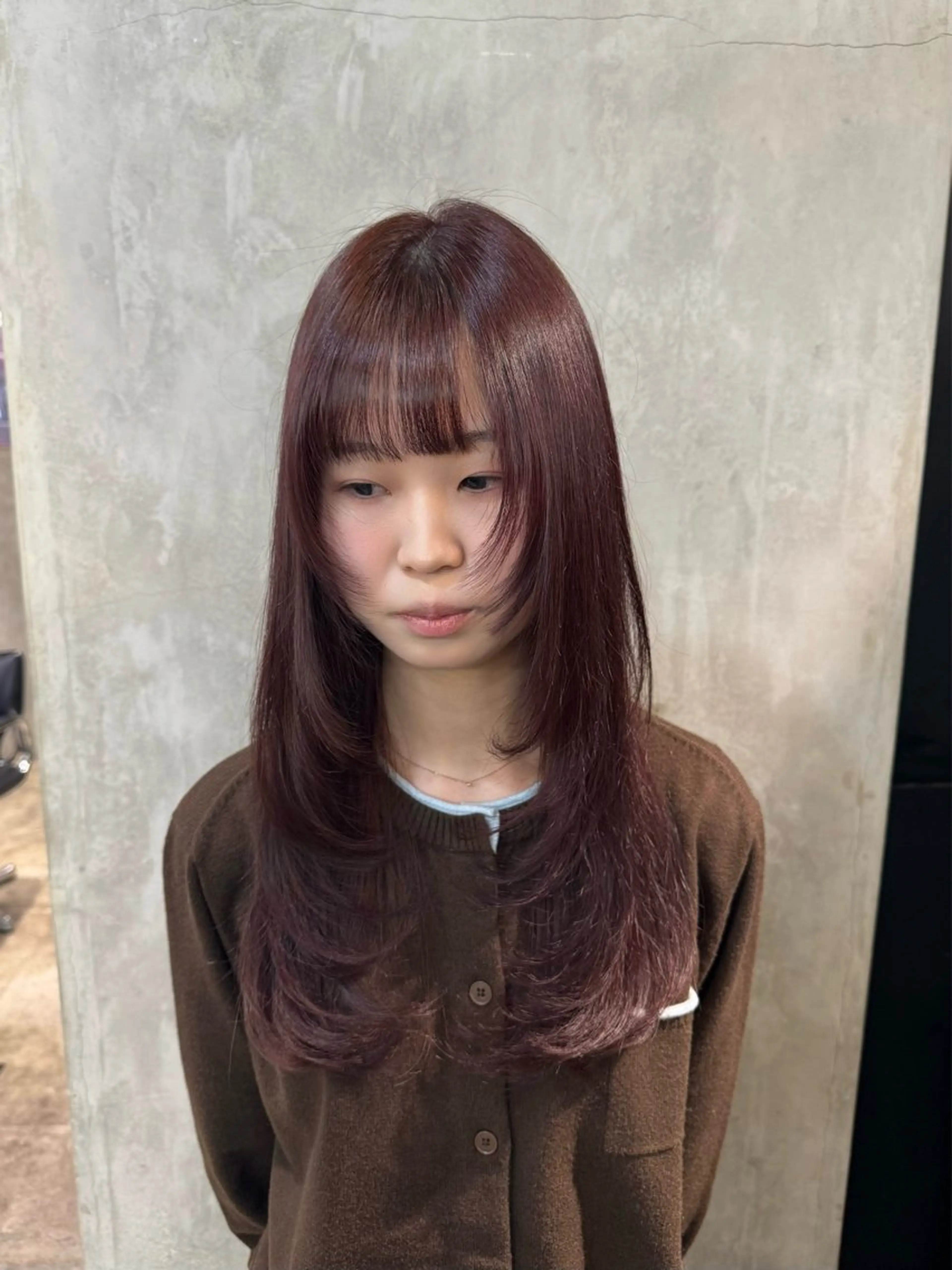 セミロング カット ヘアカラー トリートメント ザクザクレイヤー 🍀/ブリーチ/小田のヘアスタイル