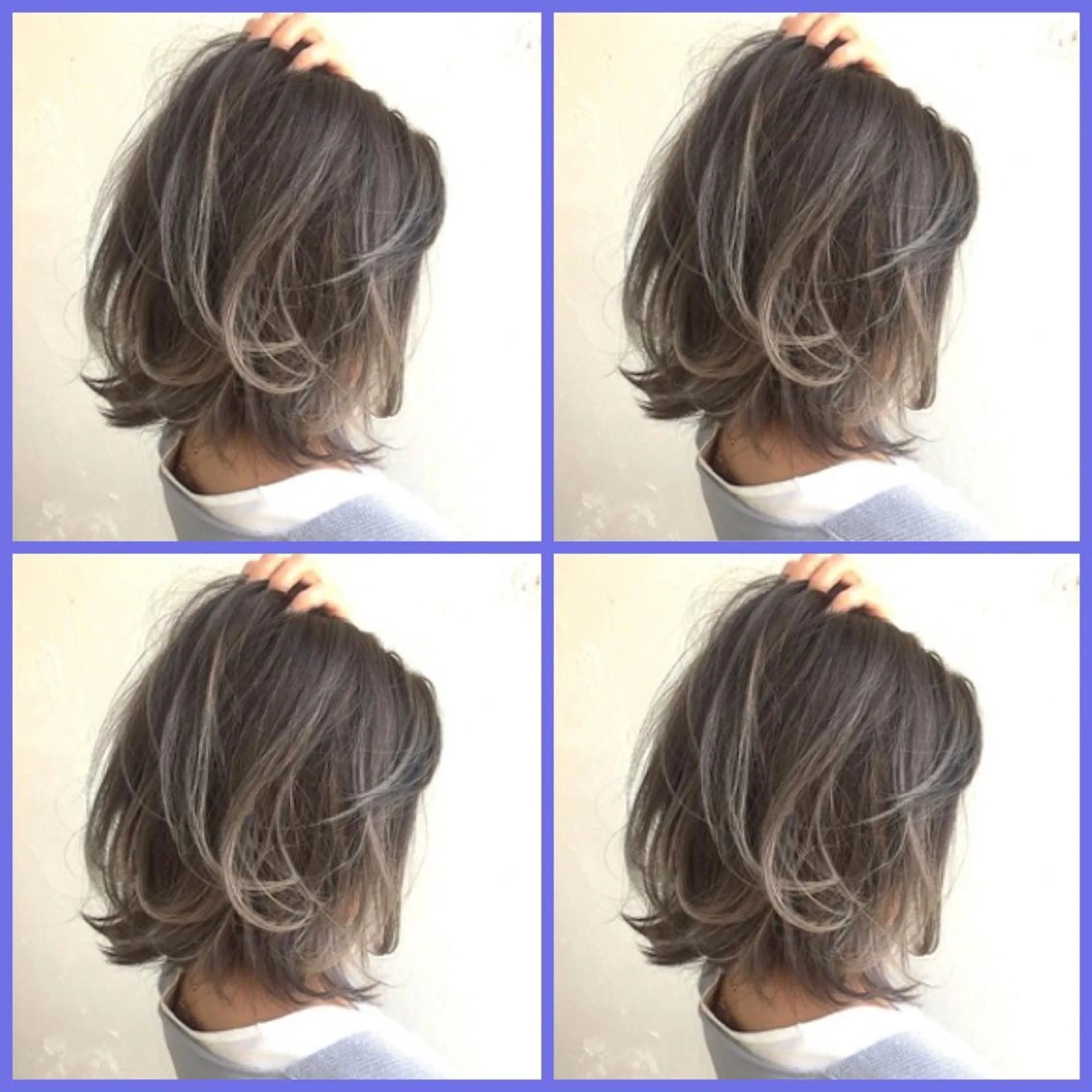 ミディアム パーマ ハイトーンデザイン カラー特化🌟木下のヘアスタイル