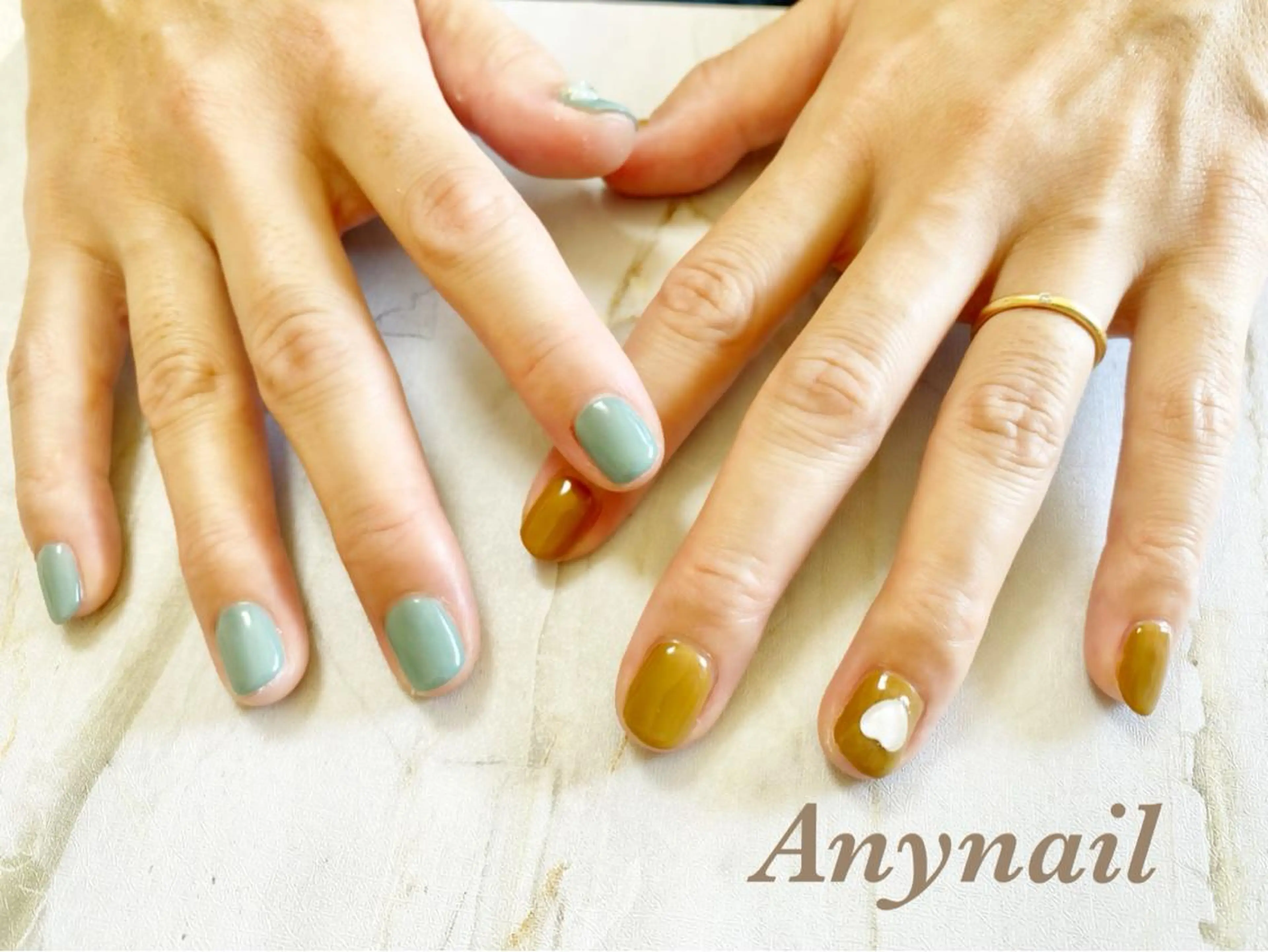 ネイル ブルー ワンカラーネイル 岩澤 恵子のネイルデザイン