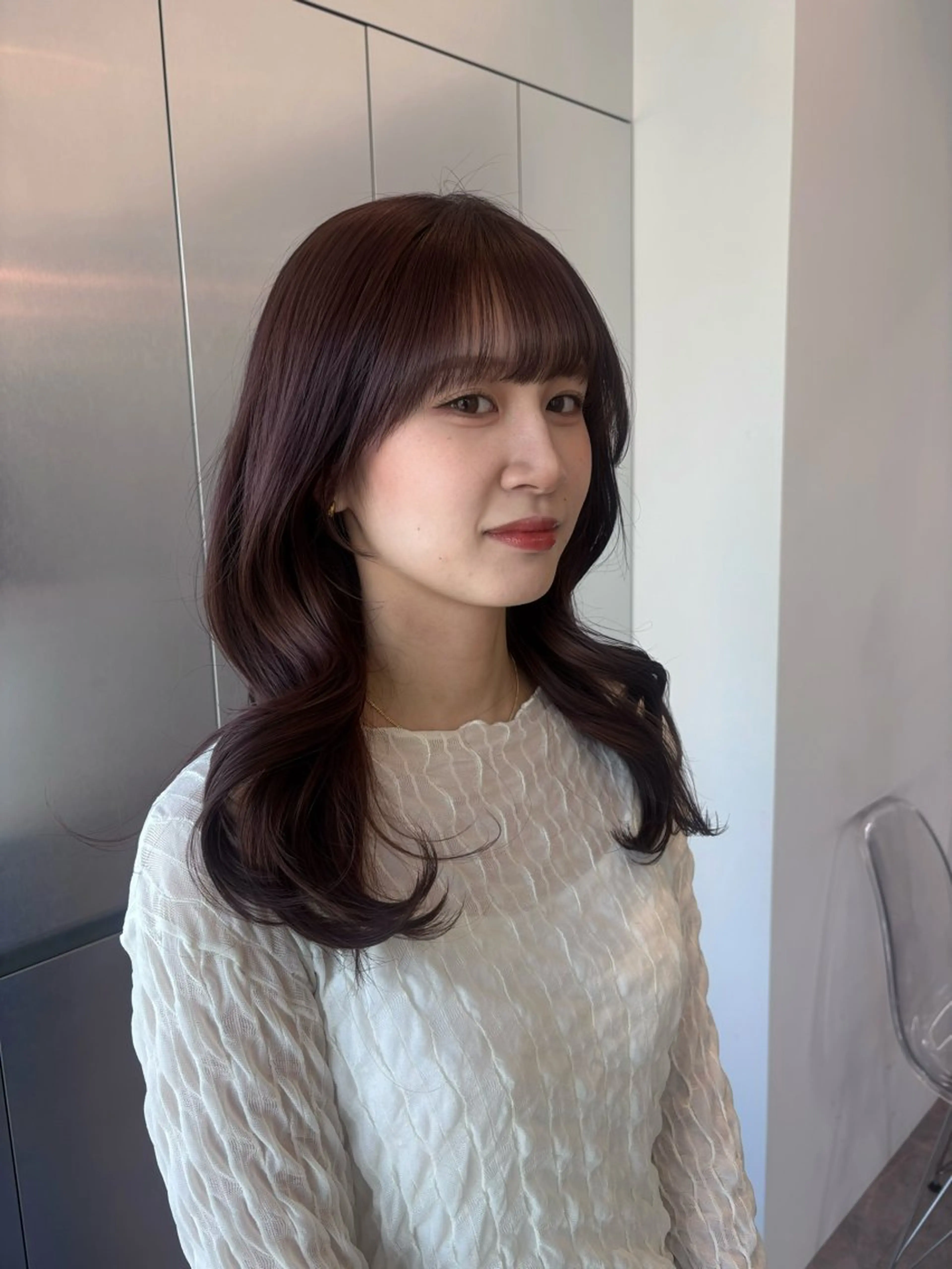 セミロング 顔周りカット カット ヘアカラー 透明感/韓国ヘア/ miyu 🎀のヘアスタイル