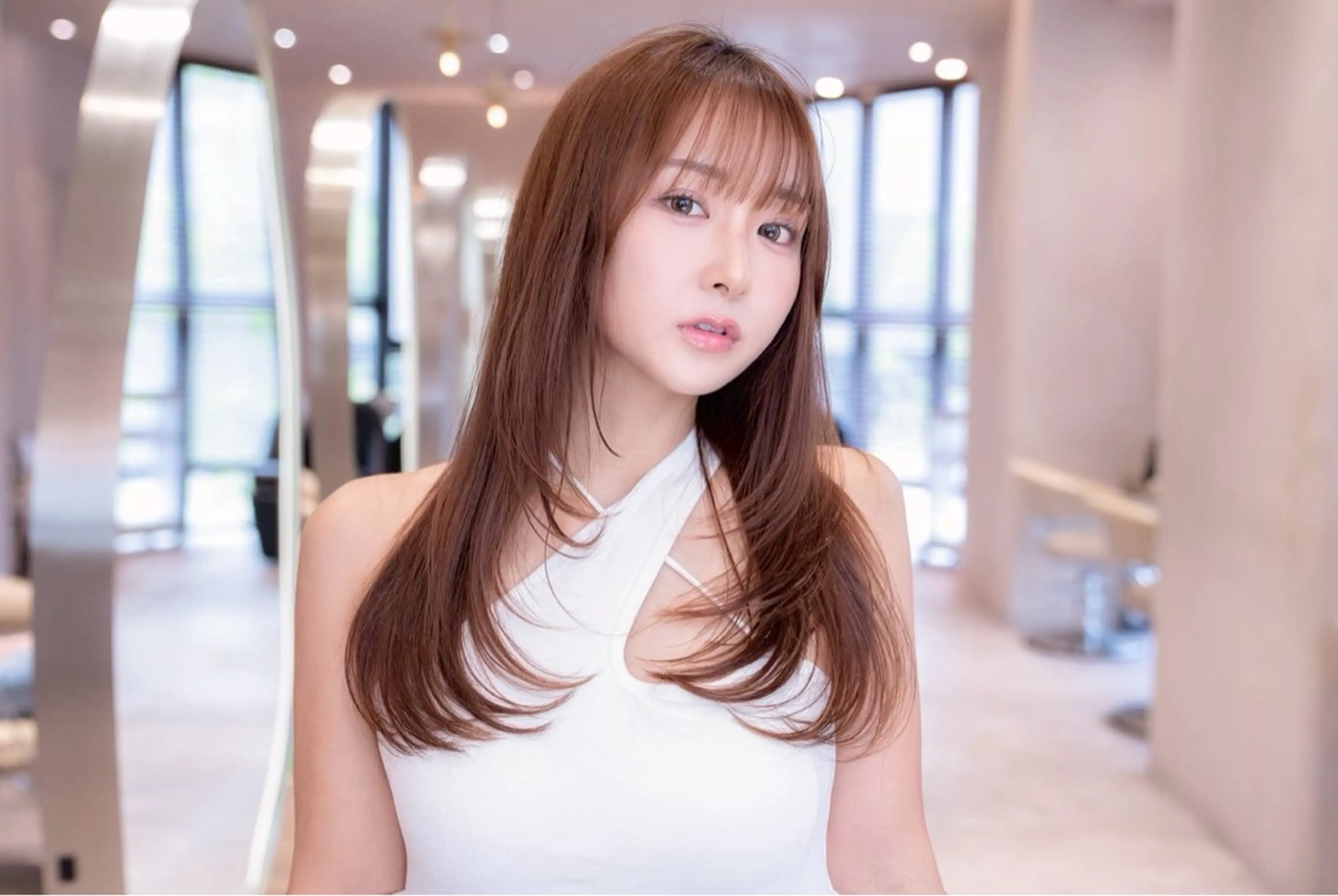 ロング ロングレイヤー レイヤーカット ロング 小顔カット トリートメント 韓国ヘア/レイヤー そーた/渋谷駅のヘアスタイル