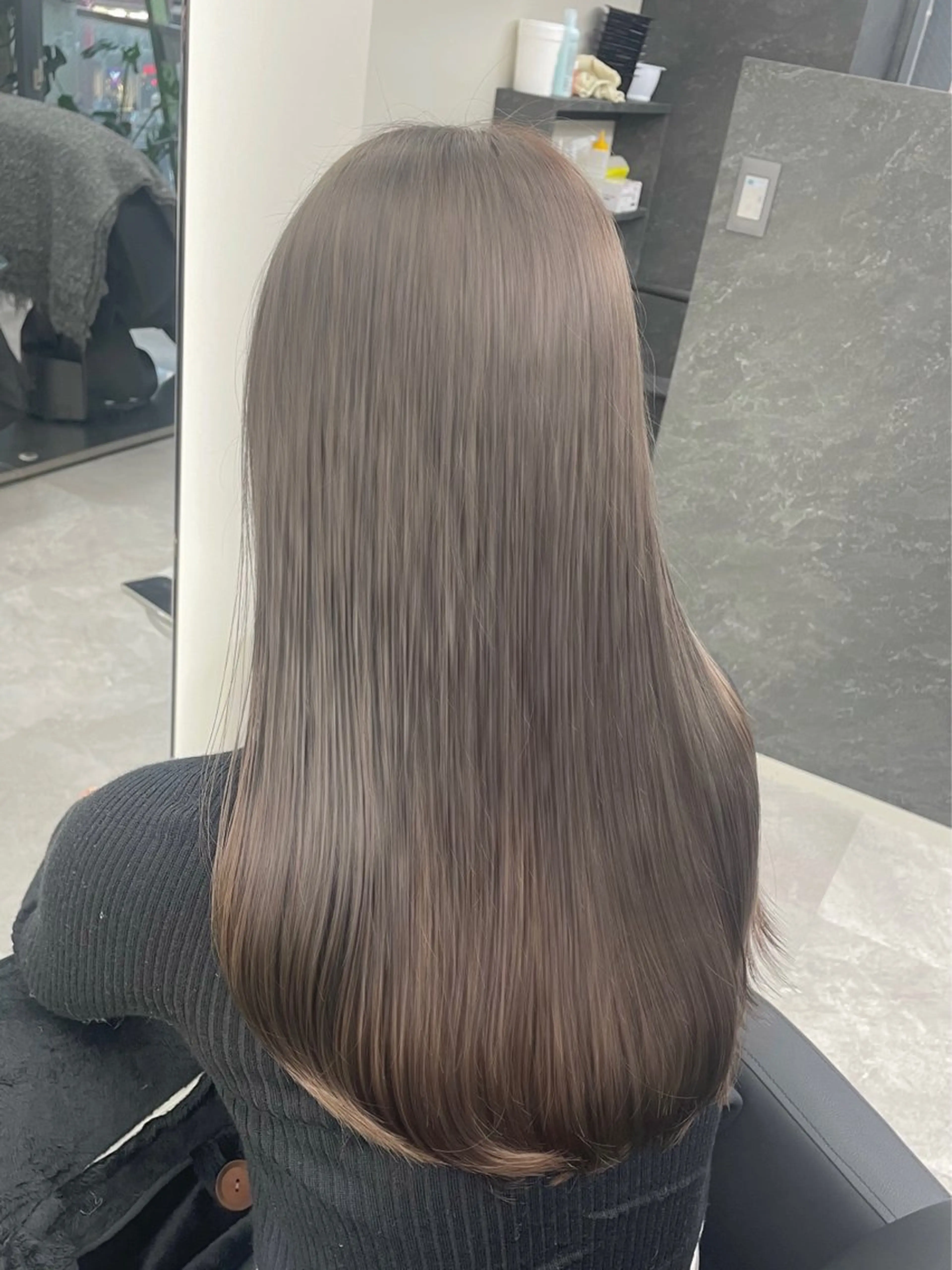 セミロング カラー 心斎橋/ブリーチなし 髪質改善/レイヤーのヘアスタイル