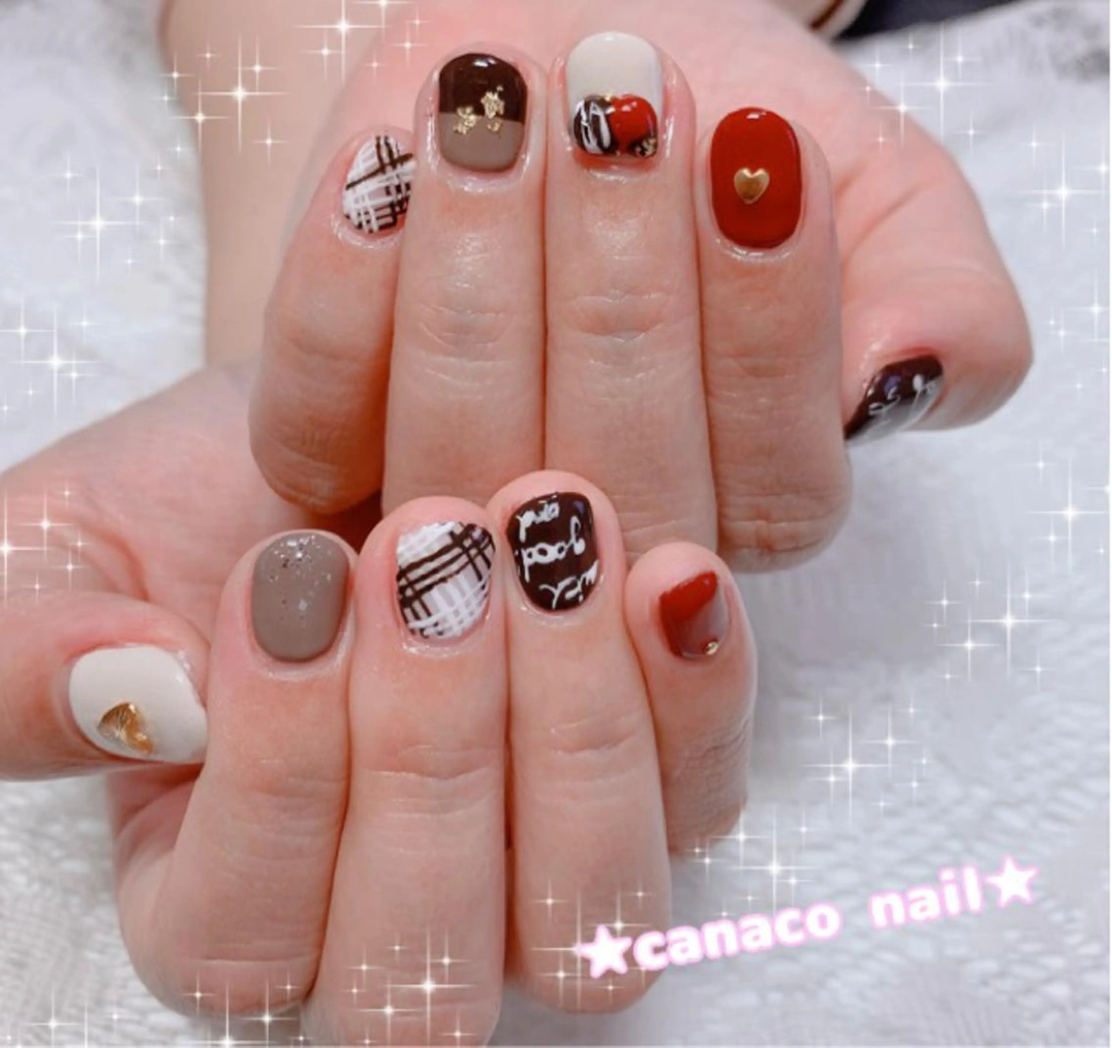 ネイル アートネイル ジェルネイル パラジェル ストーンネイル バレンタイン ハンドネイル ハンドケア ベテランネイル cnc  nailのネイルデザイン