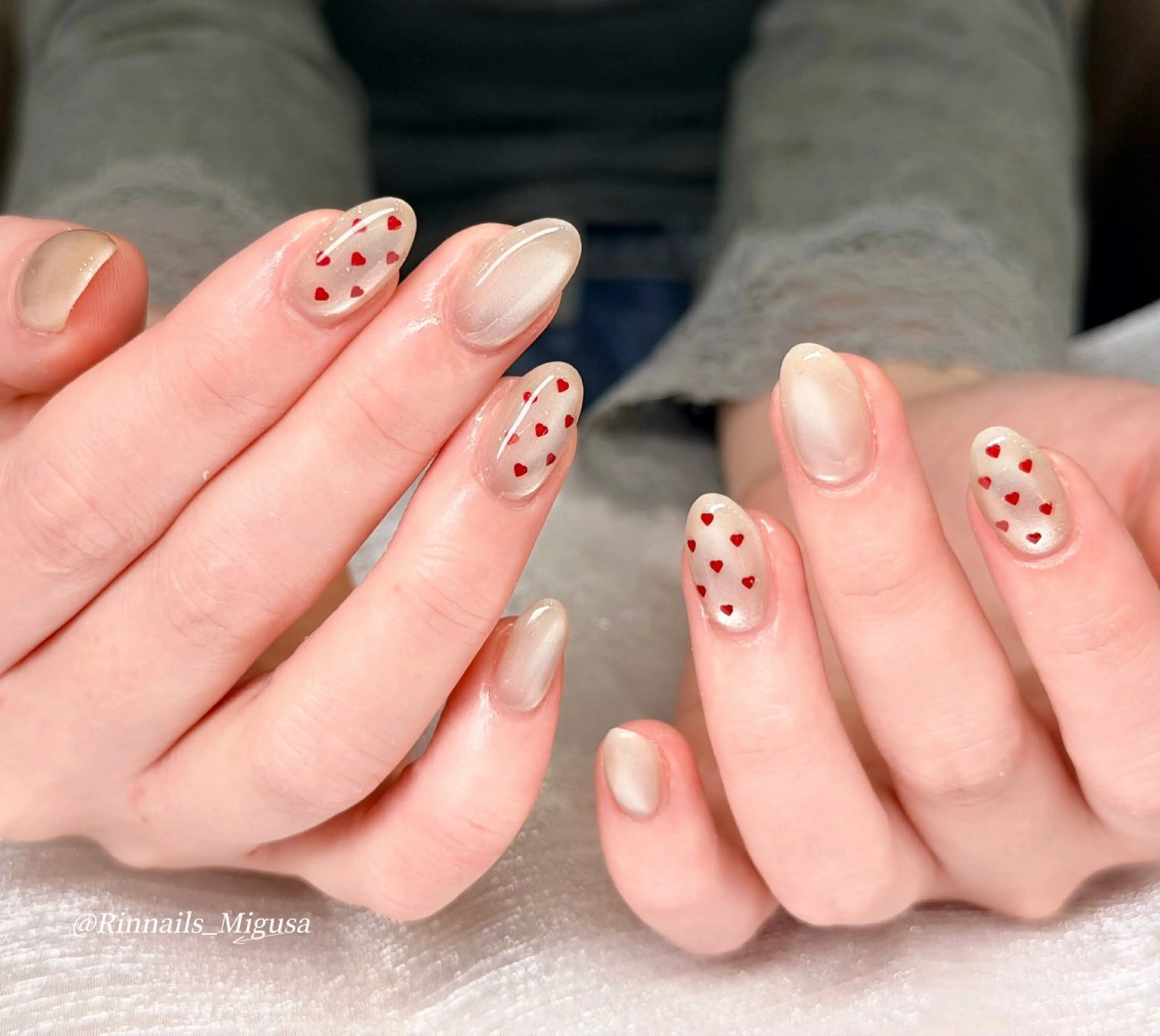 ショート 韓国風ヘア RIN NAILS ᥫ᭡Migusaのネイルデザイン