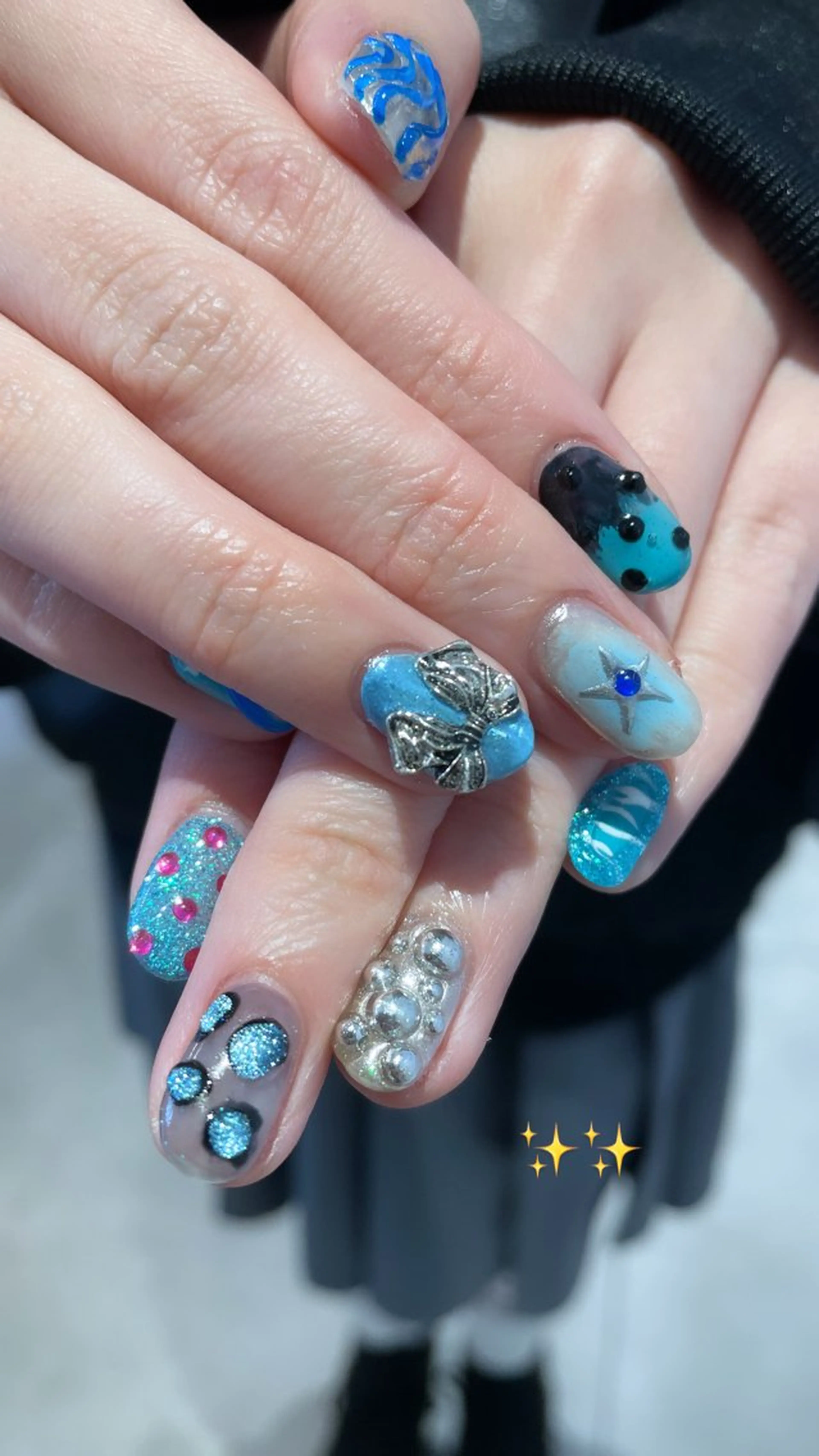ネイル ジェルネイル パラジェル ハンドネイル hair&nail ☯️アイリ☯️のネイルデザイン