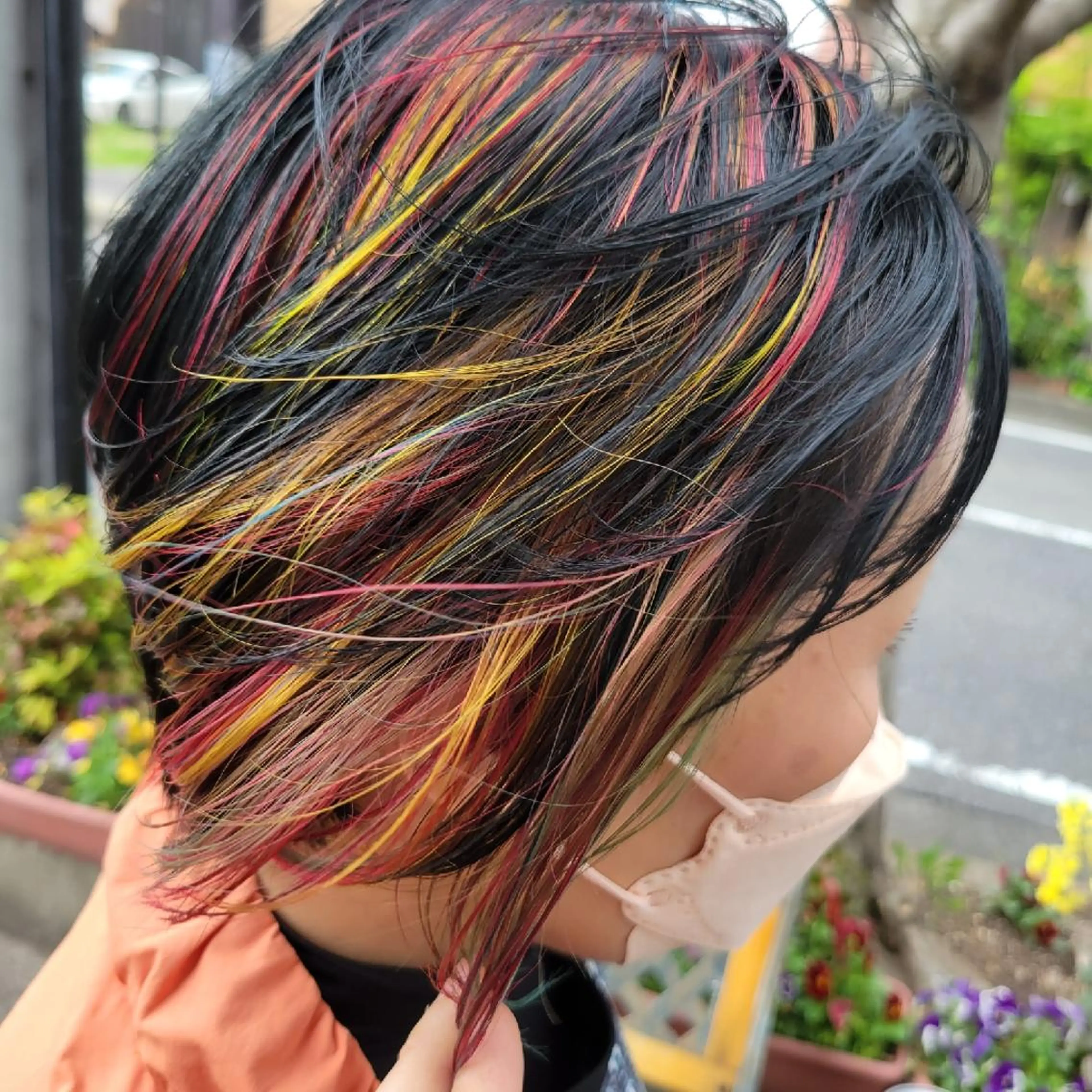 ショート ハイライト ヘアカラー 遠藤 史秋のヘアスタイル