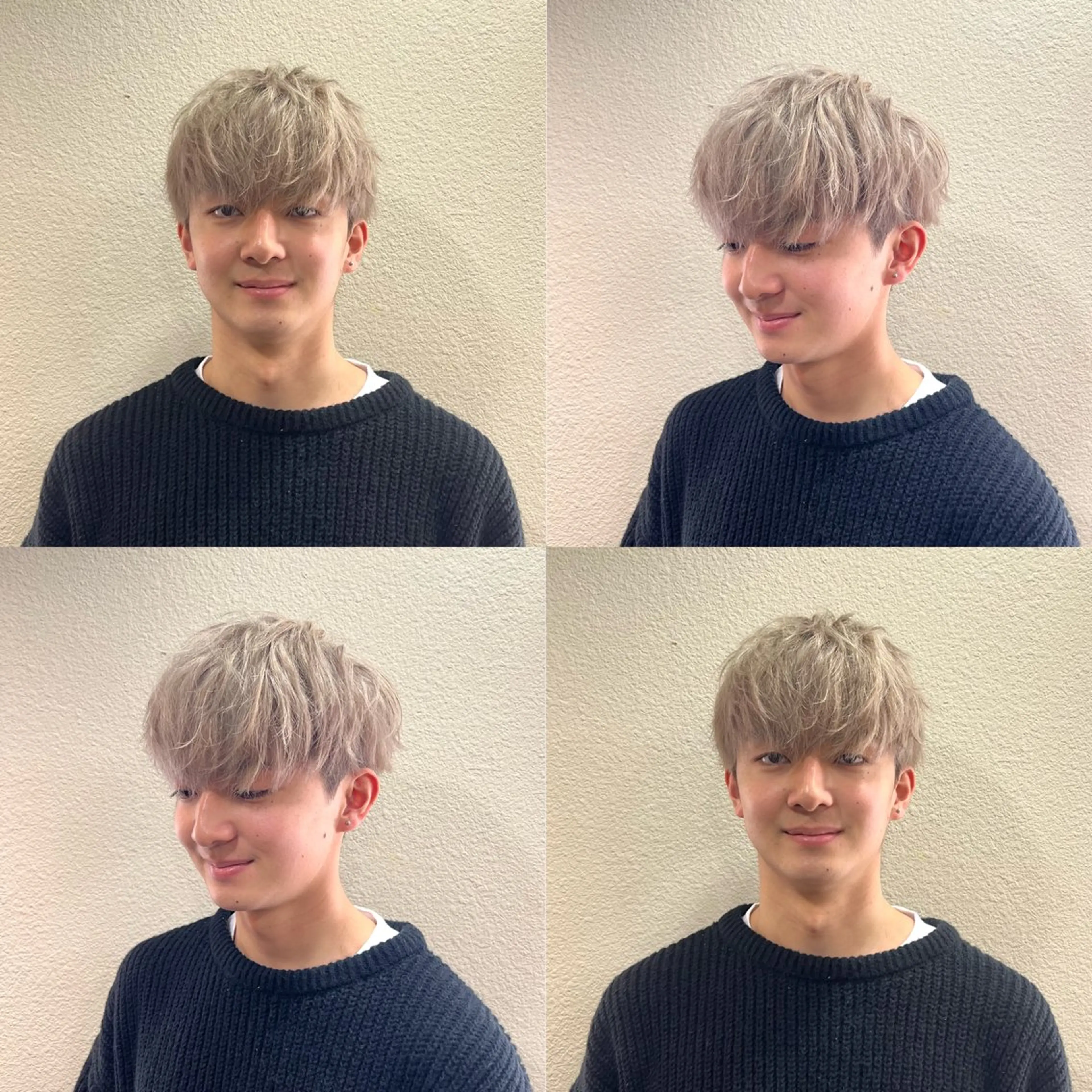 カラー メンズ メンズブリーチ メンズハイトーン ベージュカラー ブリーチ ハイトーンカラー 茅ヶ崎パーマ特化/ スパイラル/ハルキのヘアスタイル