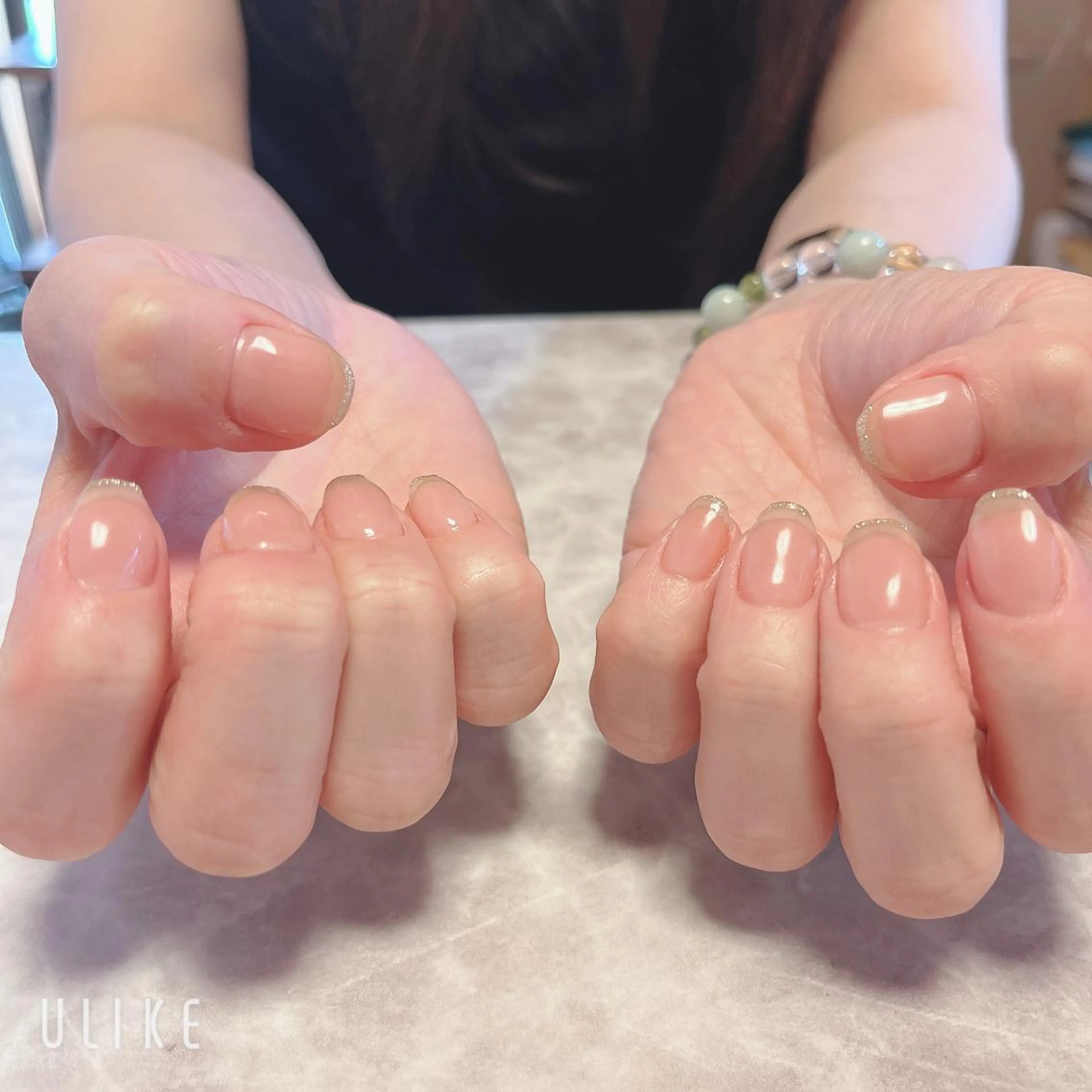 ネイル ラメ(グリッター) ❁miju nail 大人上品/自爪育成のネイルデザイン