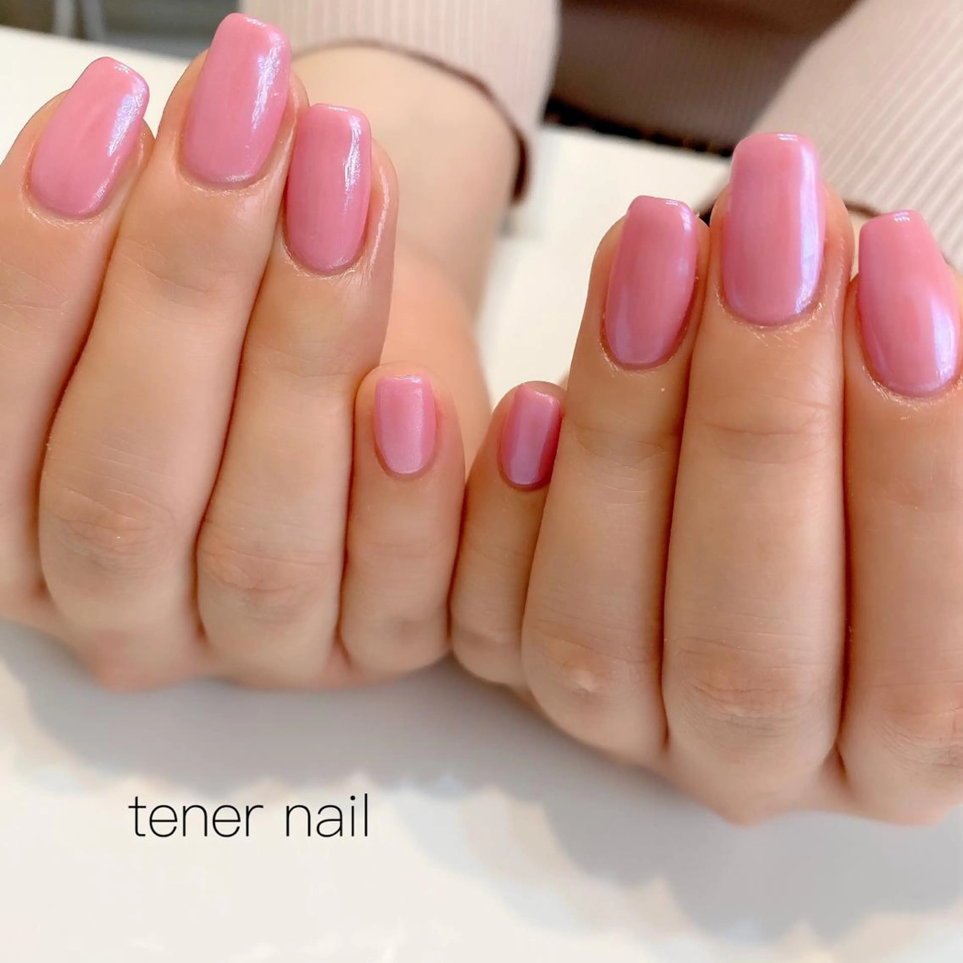 ネイル オーロラネイル キラキラネイル ミラーネイル ピンク テネルネイル tener nailのネイルデザイン