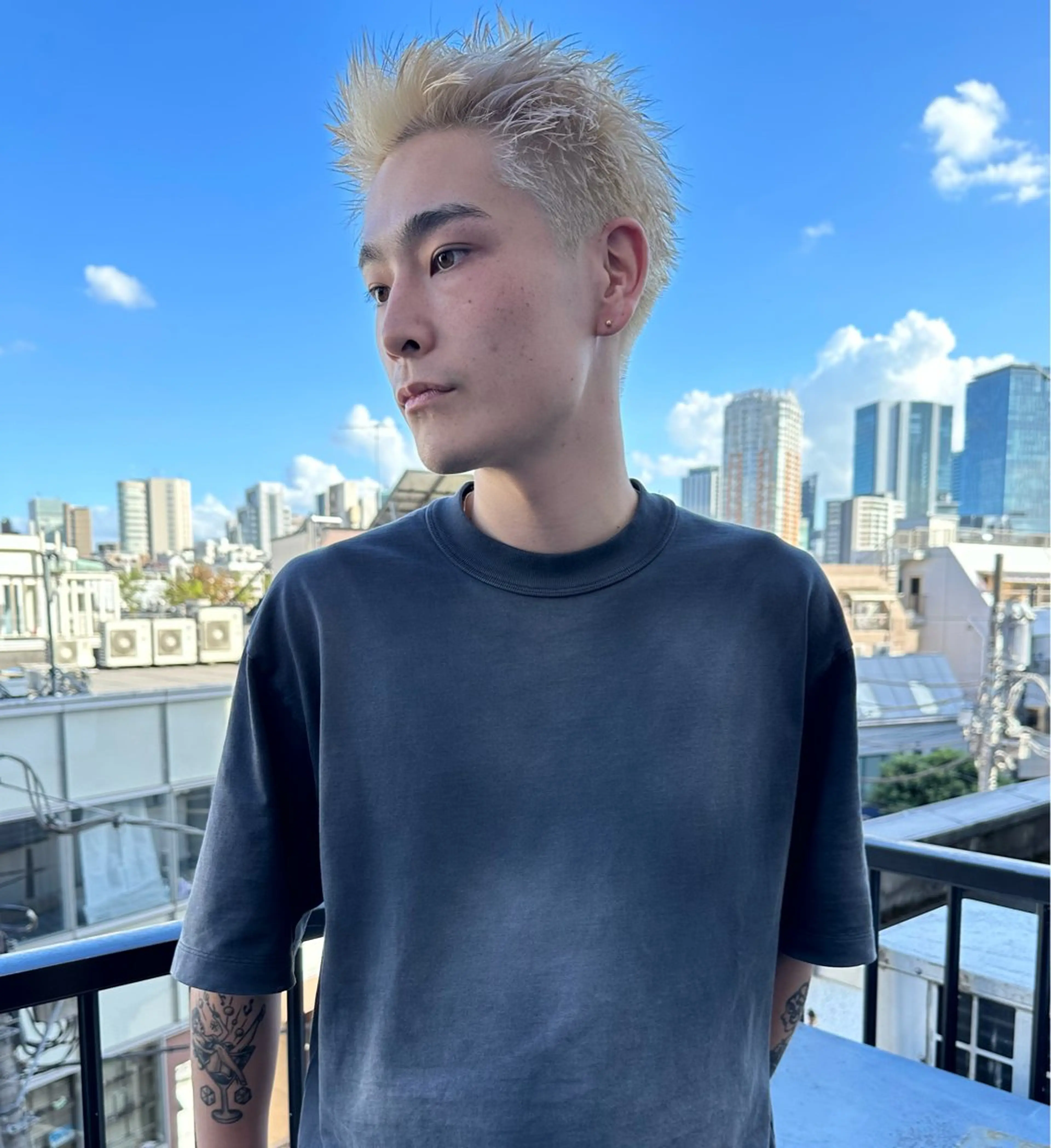 ショート カラー メンズ カット ヘアカラー メンズ専門ブリー チカラー⚡️リュウジのヘアスタイル