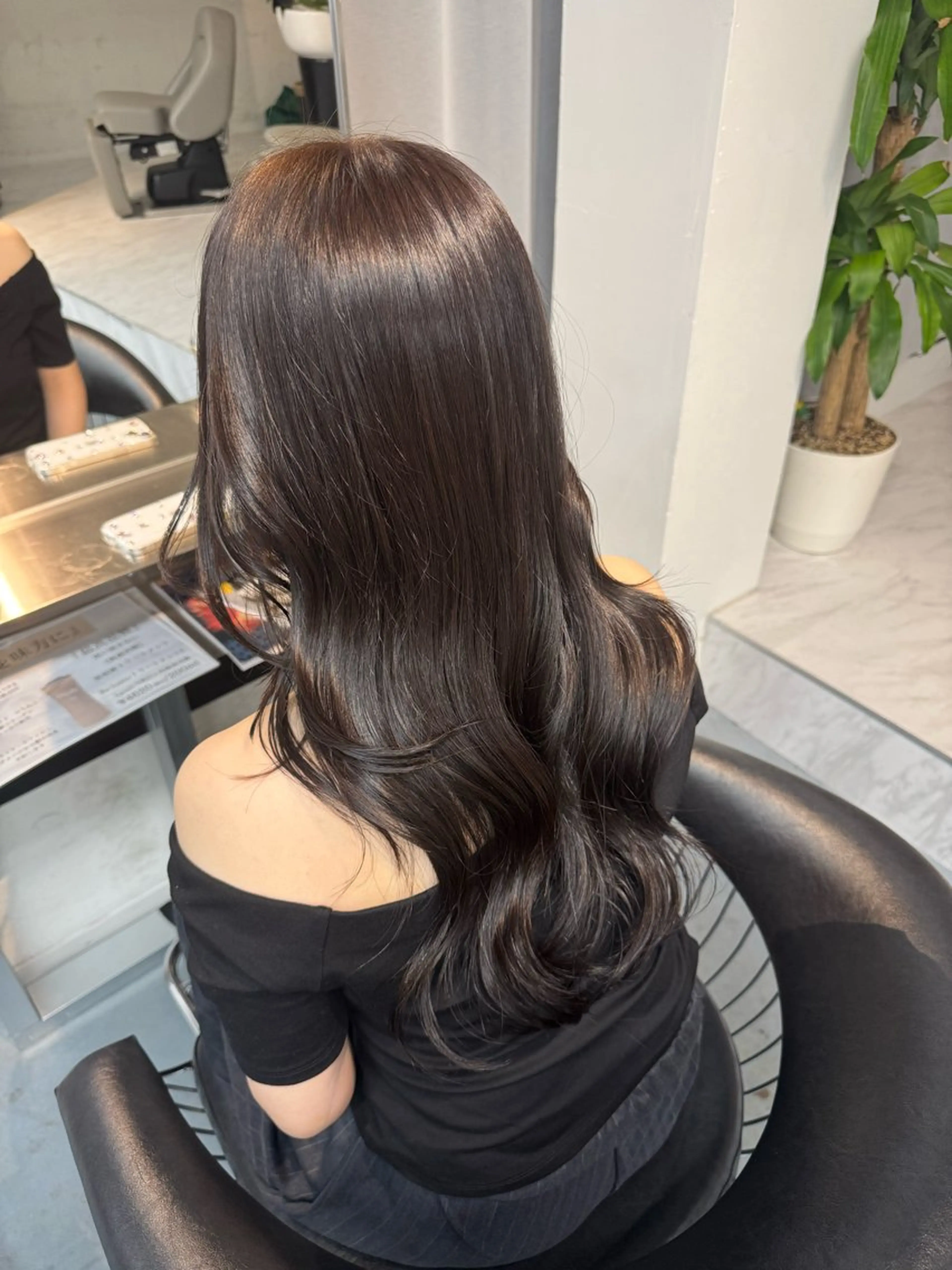 ロング カラー ブラウンカラー チョコレートブラウン moeka🎀 似合わせカラー🎀のヘアスタイル