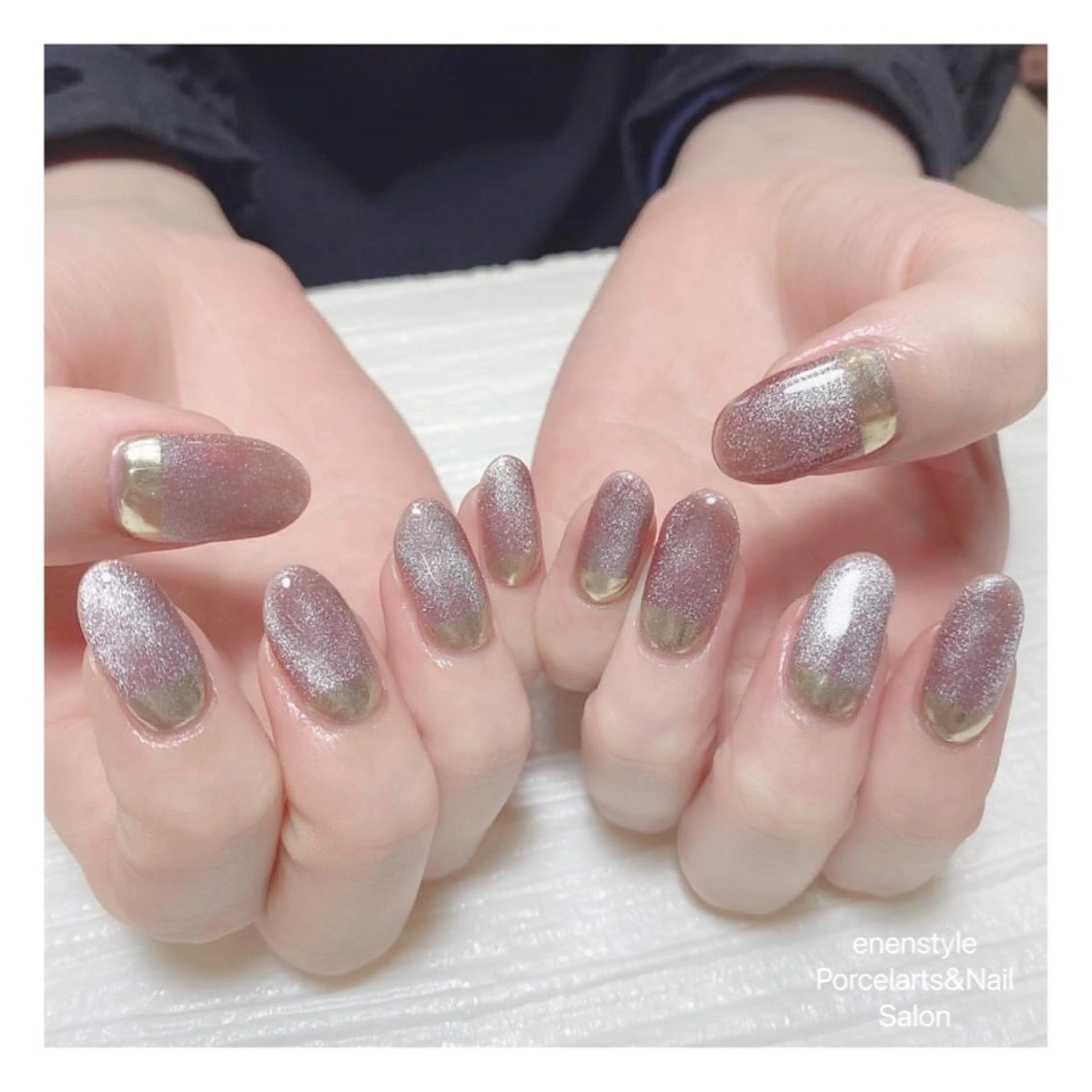 ミディアム ネイル ハンドネイル 👑enen style👑のネイルデザイン