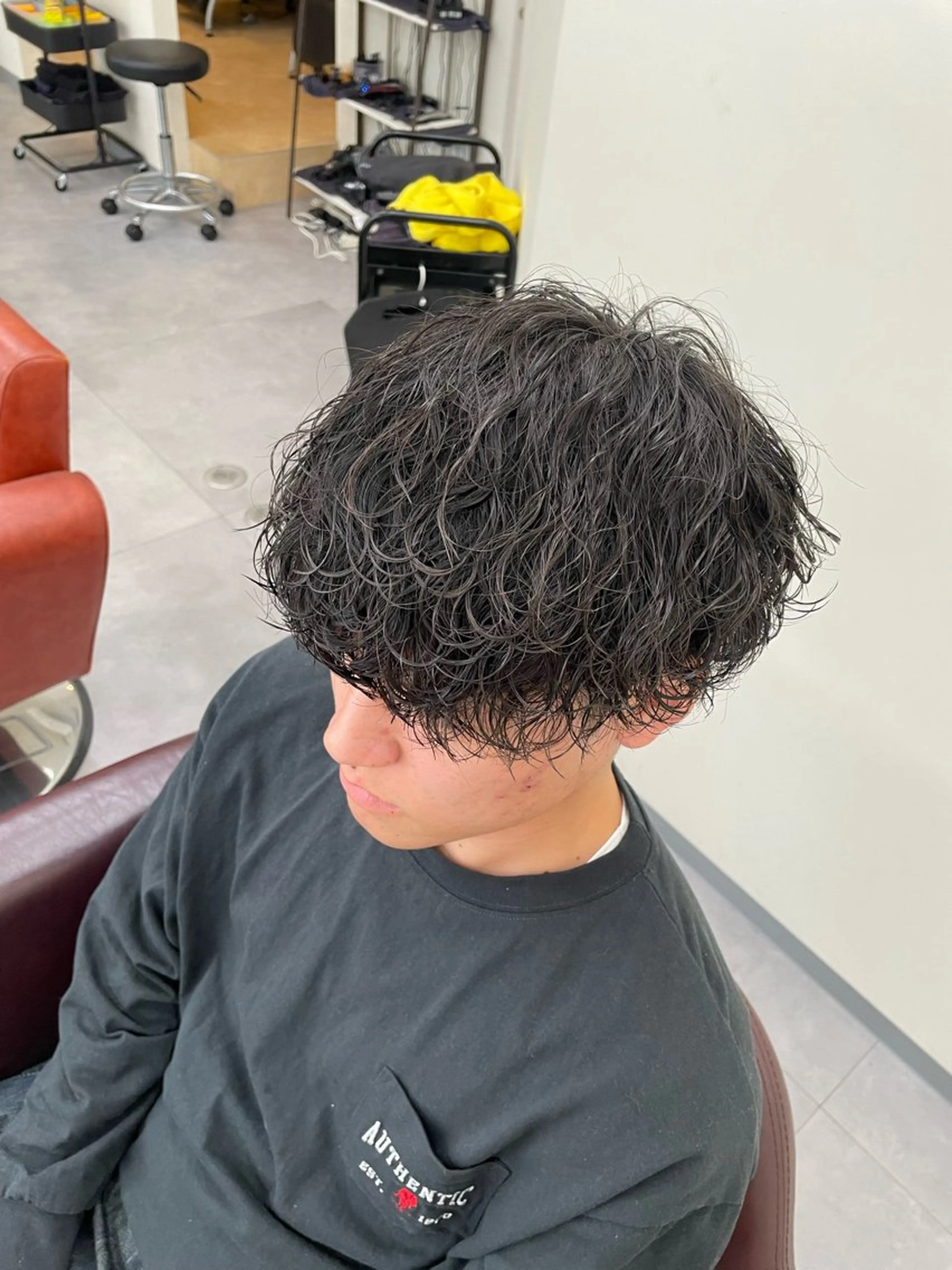 パーマ メンズ カット パーマ 大阪メンズ 美容師井上智博のヘアスタイル
