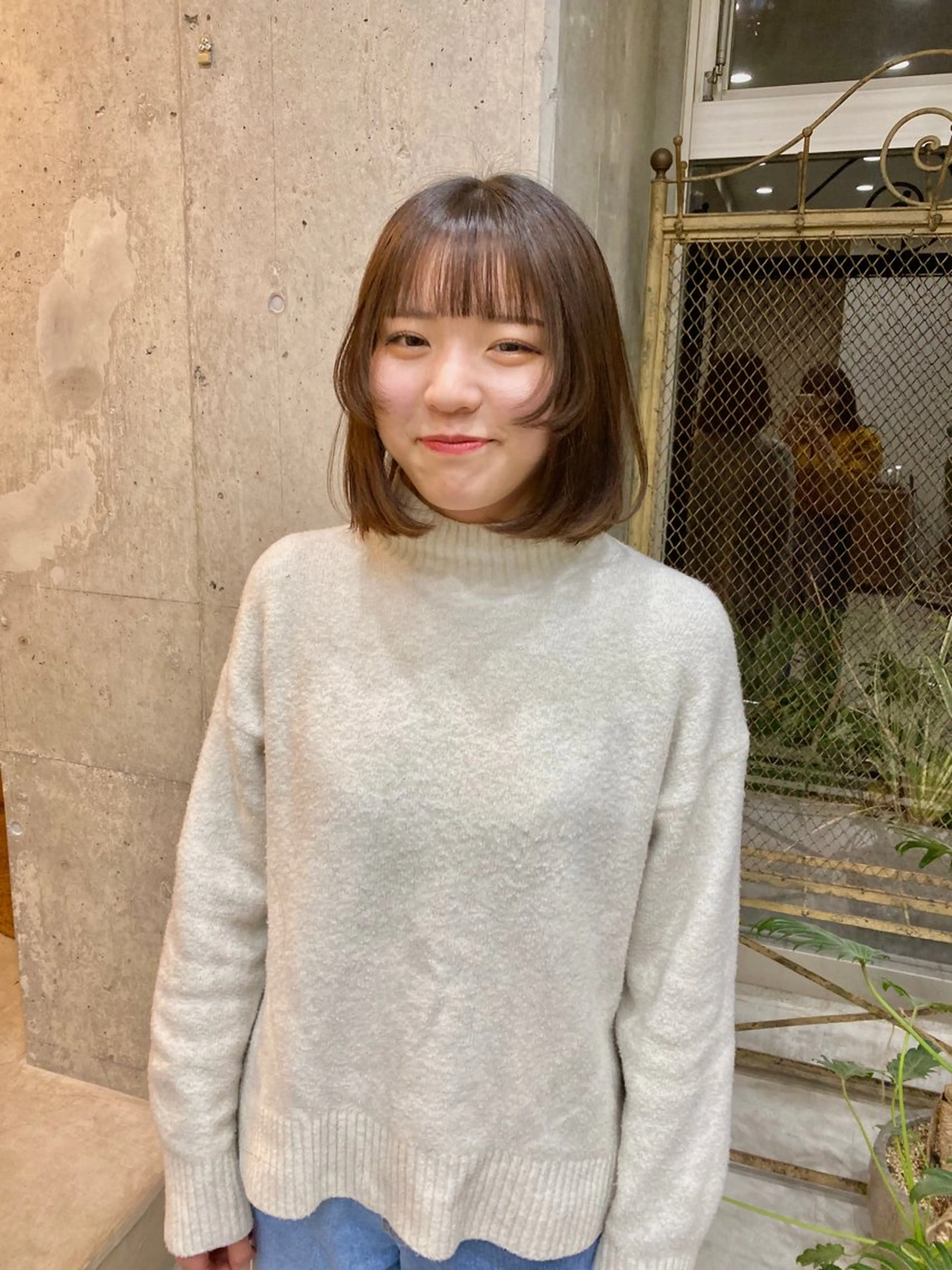 ミディアム カラー ボブ 顔まわりレイヤー レイヤーカット カット ヘアカラー 🌷Asuka /レイヤーカット🌷のヘアスタイル