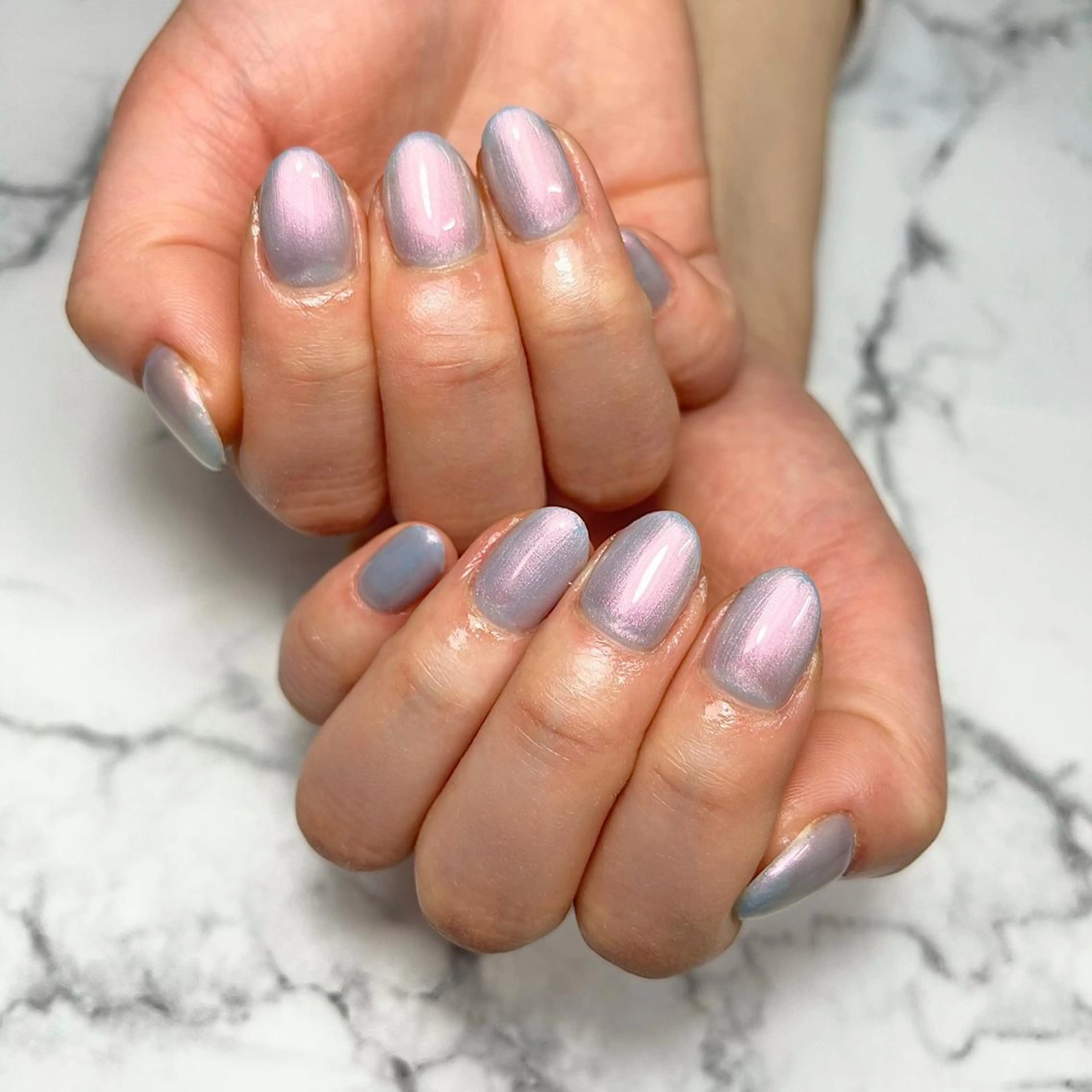 ネイル アートネイル ブルー ジェルネイル ガーリー 氷ネイル・うるうるネイル ハンドネイル NAIL NOWのネイルデザイン