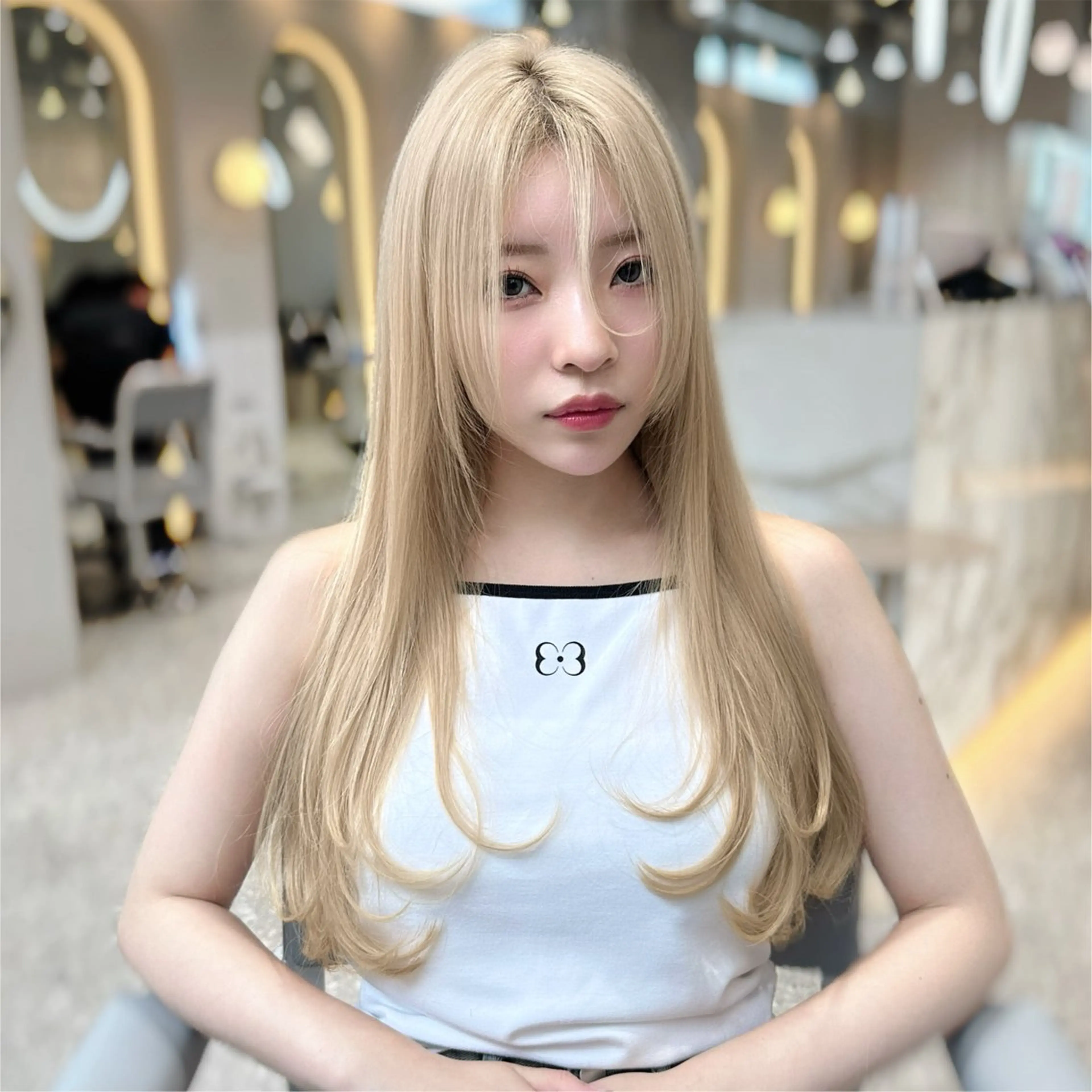 セミロング カラー カット ヘアカラー トリートメント 新宿/韓国風レイヤー 髪質改善/渋谷直樹のヘアスタイル