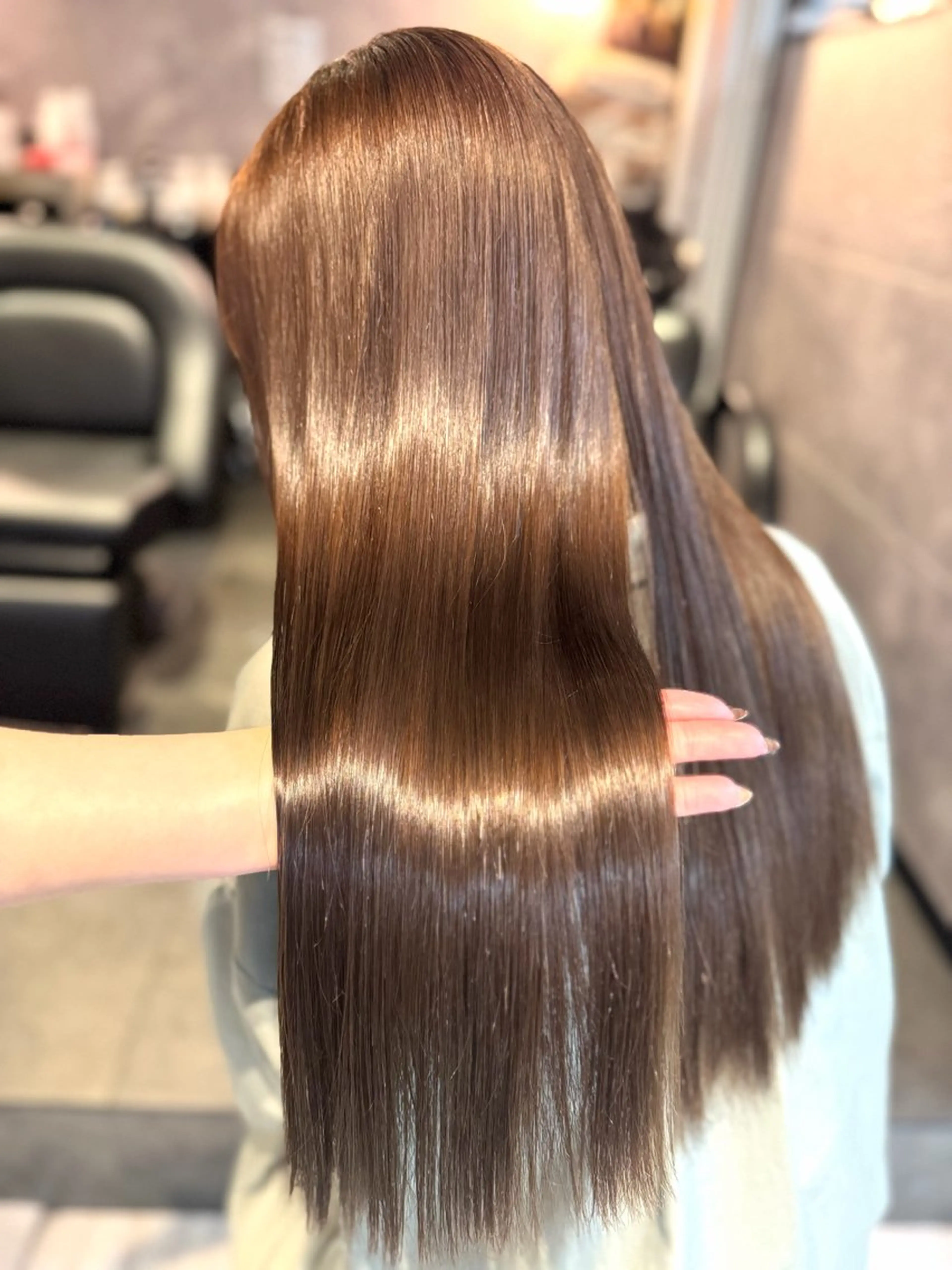 ロング カラー カット ヘアカラー 縮毛矯正 🩶鈴木茉奈🩶艶髪 /透明感/暖色カラーのヘアスタイル