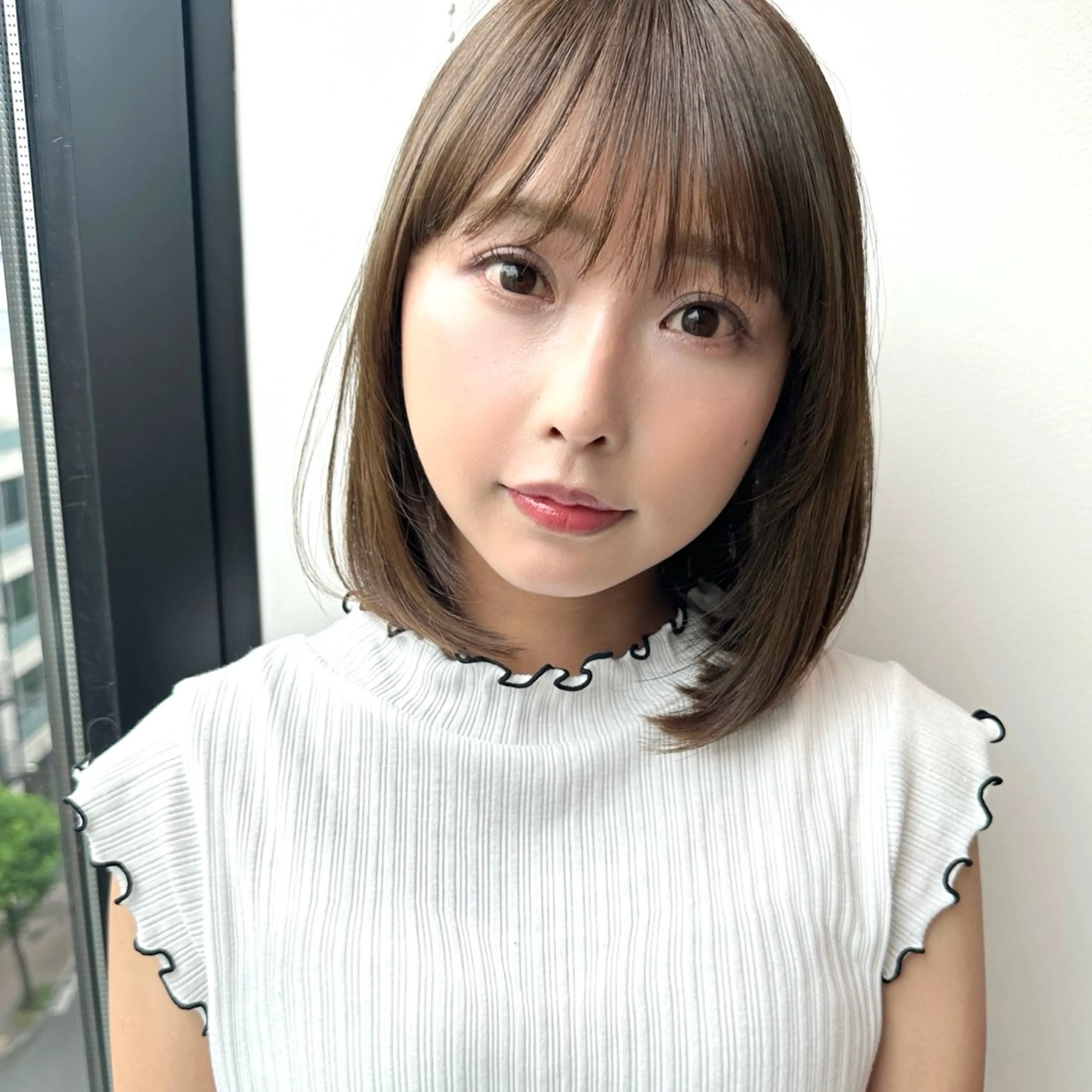 ミディアム カラー ボブ カット ヘアカラー トリートメント take/ショート& レイヤーカット/銀座のヘアスタイル