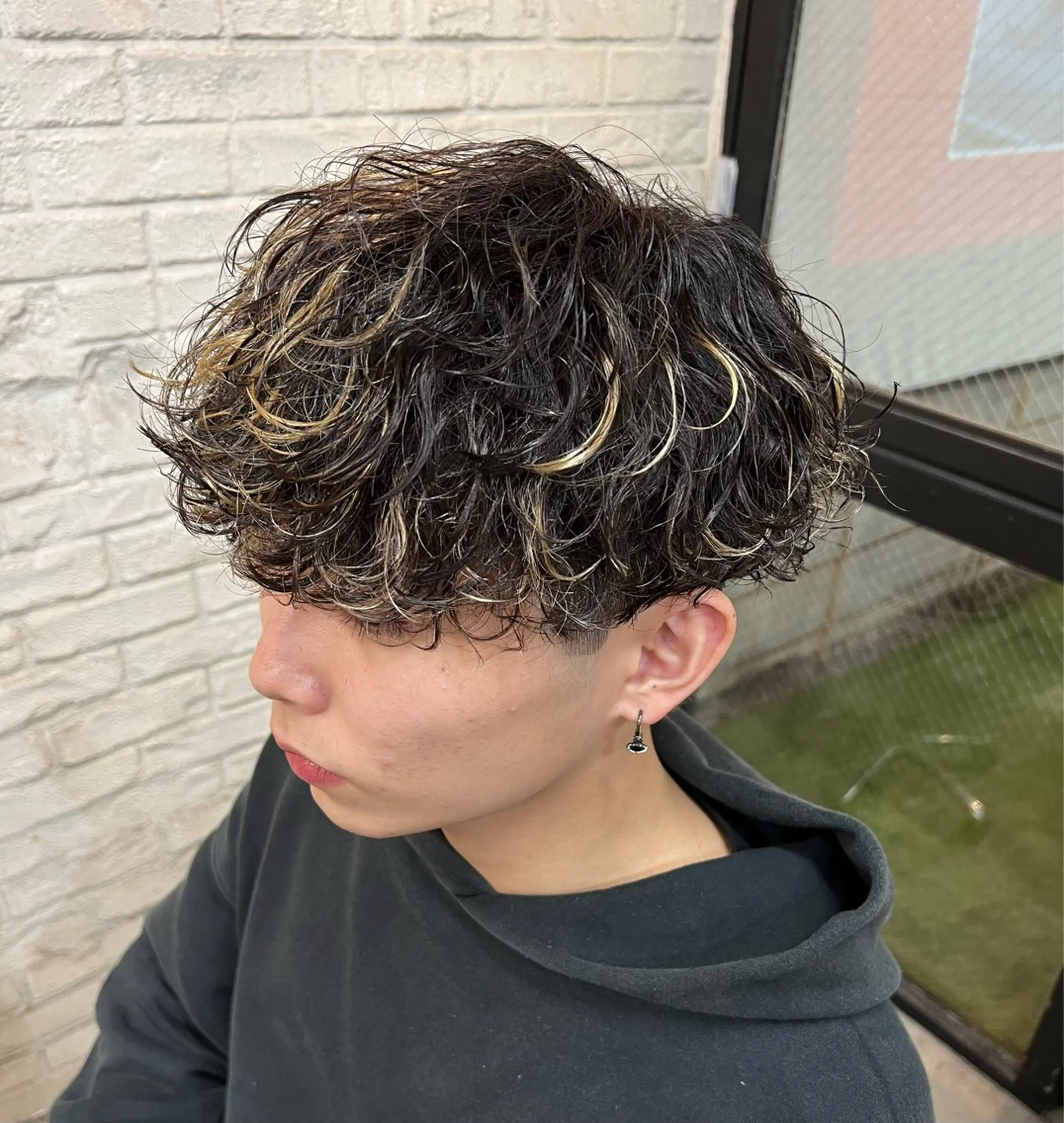 ショート パーマ メンズ カット パーマ 中野 雅人のヘアスタイル