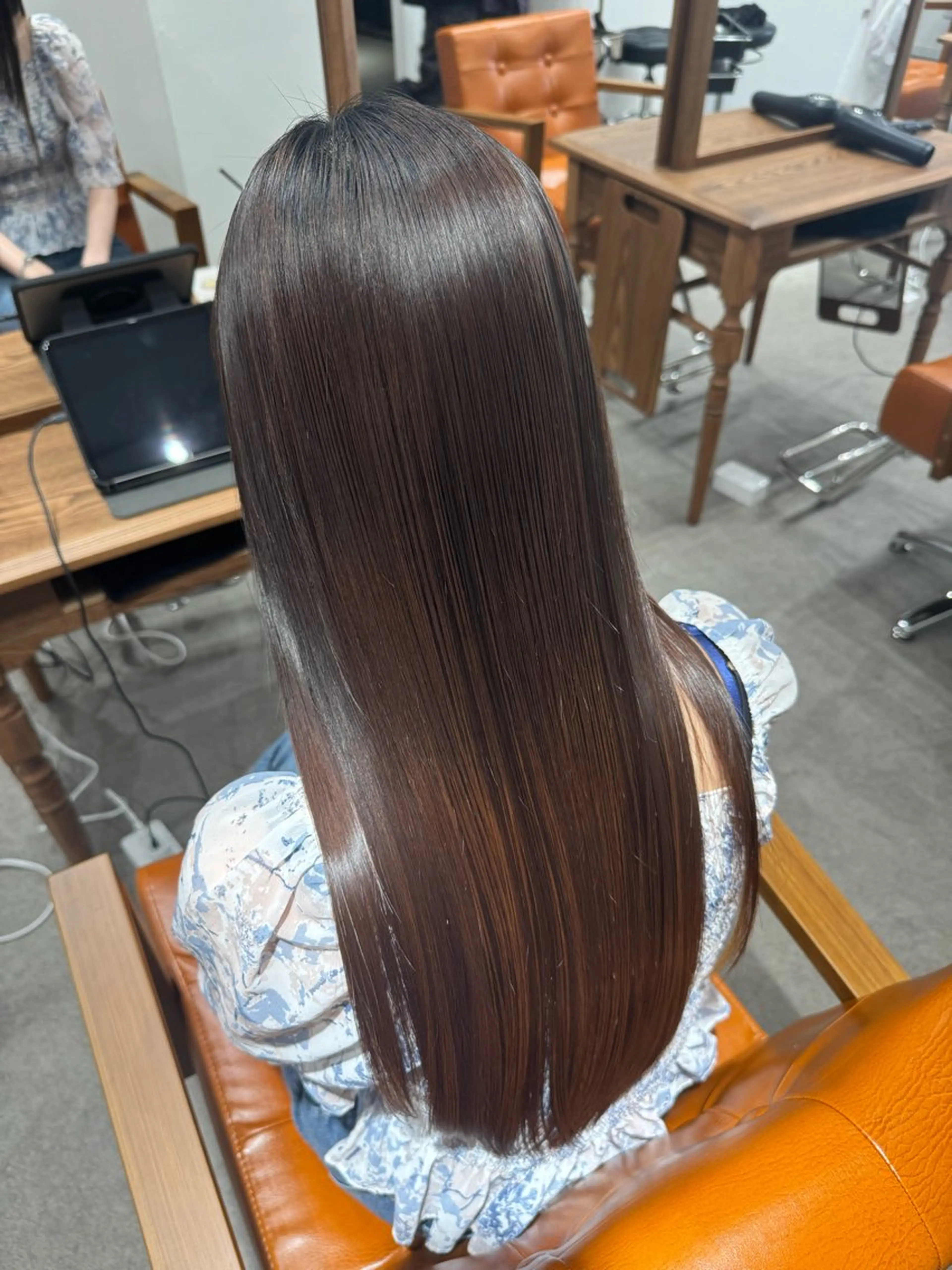 ロング カット 縮毛矯正 トリートメント 髪質改善縮毛✨ 泉谷彪芽のヘアスタイル