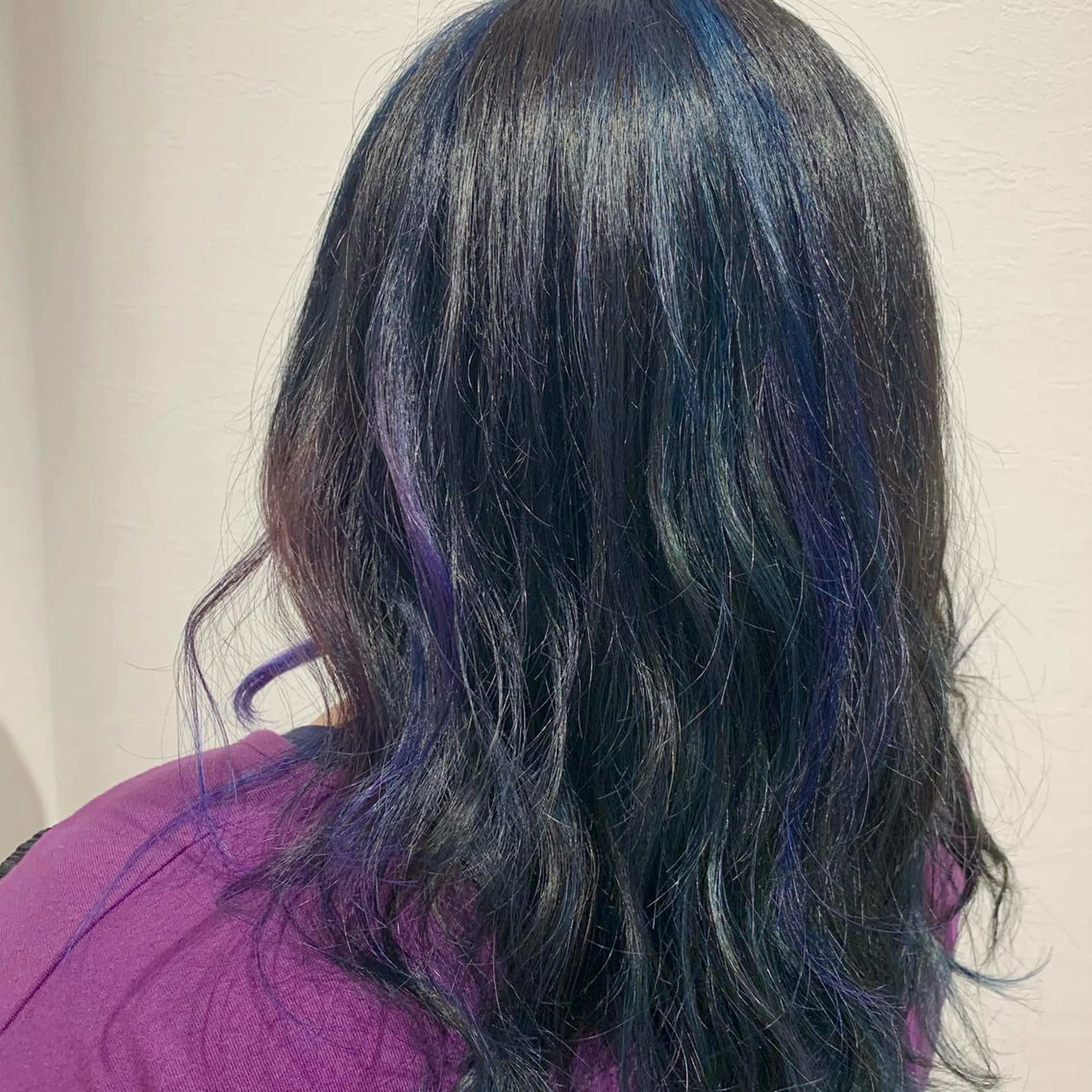 ミディアム カラー ヘアアレンジ ブルーカラー バイオレットカラー ショート×カラー 🦊堀米早紀【荻窪】のマツエク・マツパデザイン